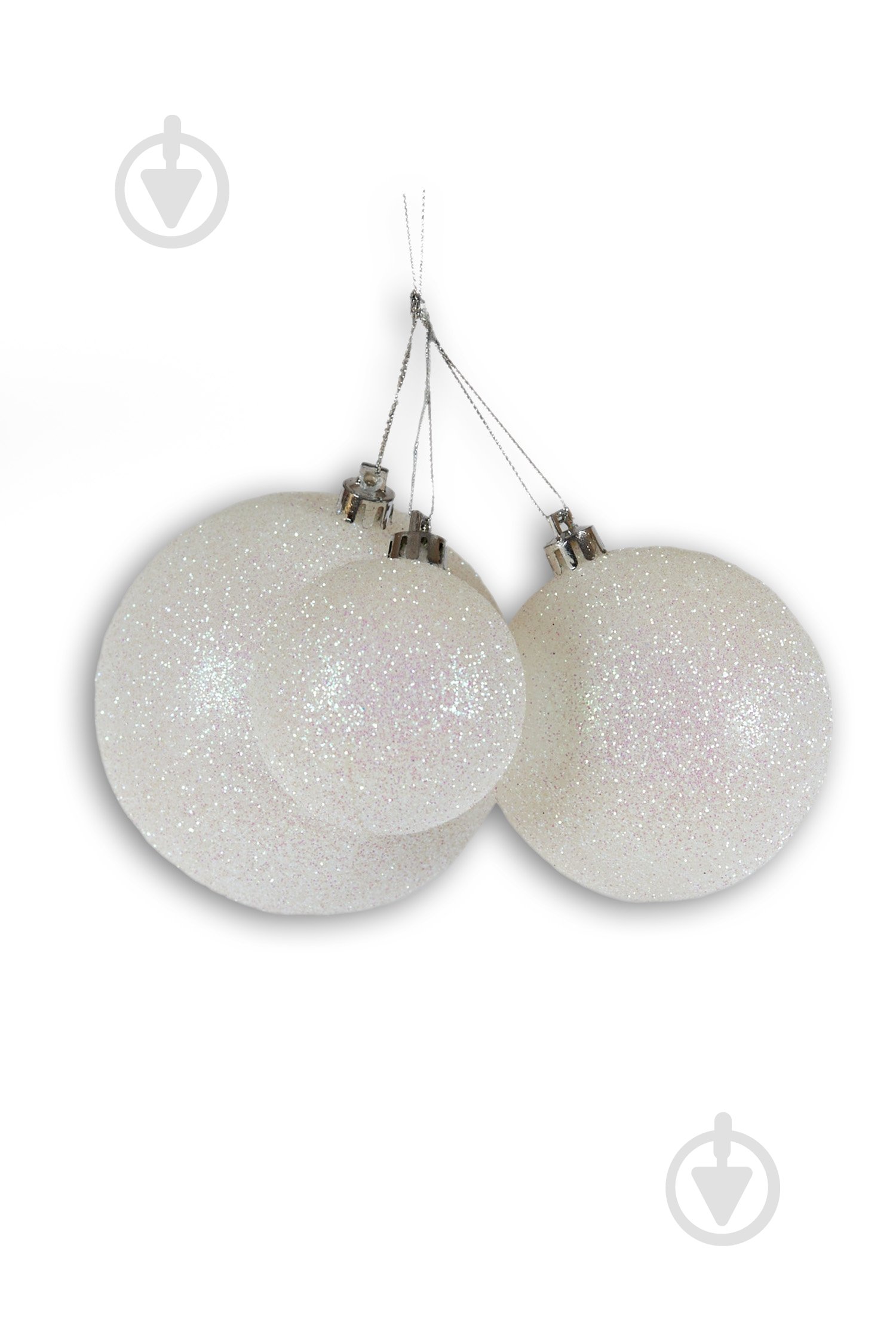 Шар пластиковый d100 8345 100 мм белый - фото 1