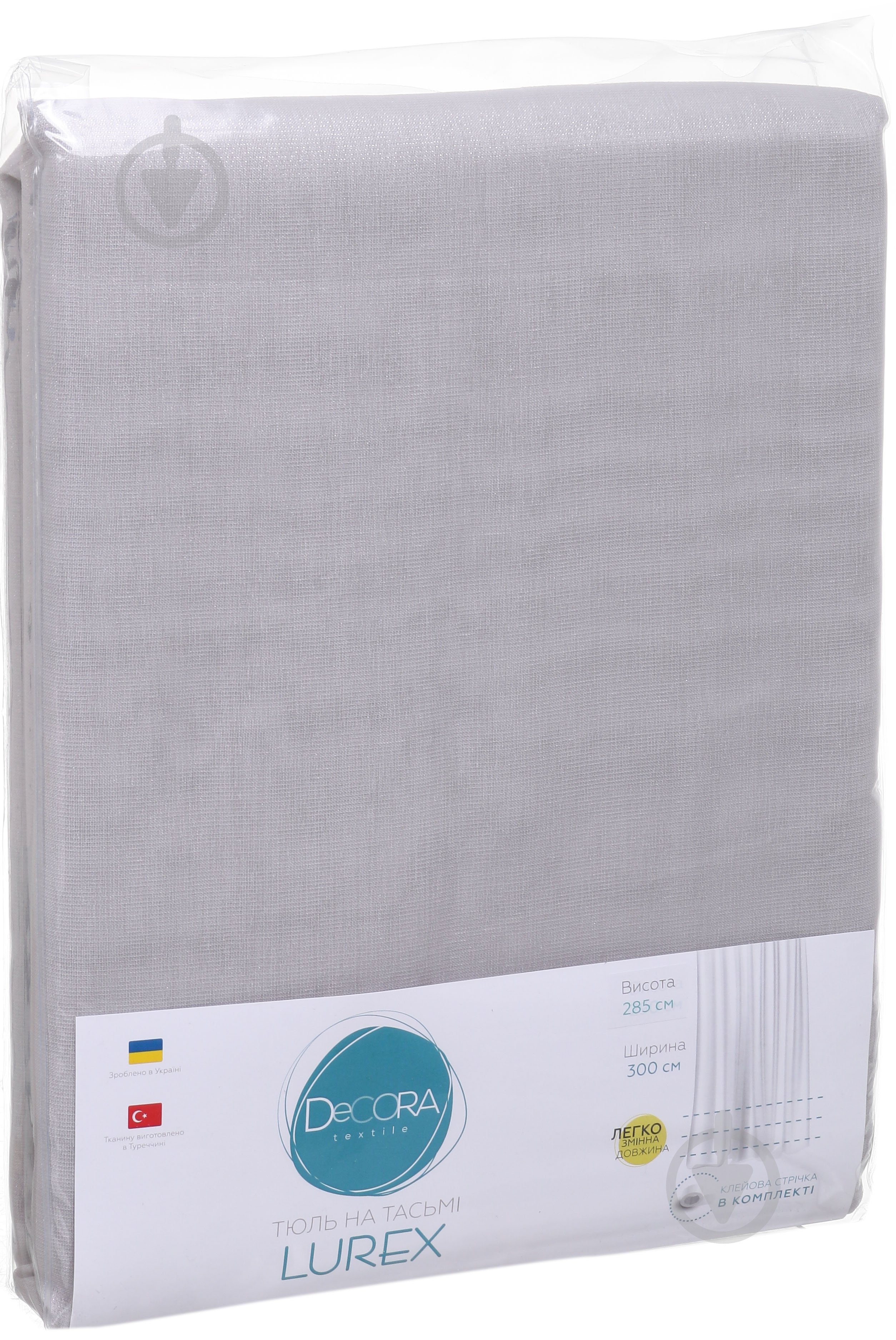 Тюль LUREX 300х290 серый Decora textile - фото 4