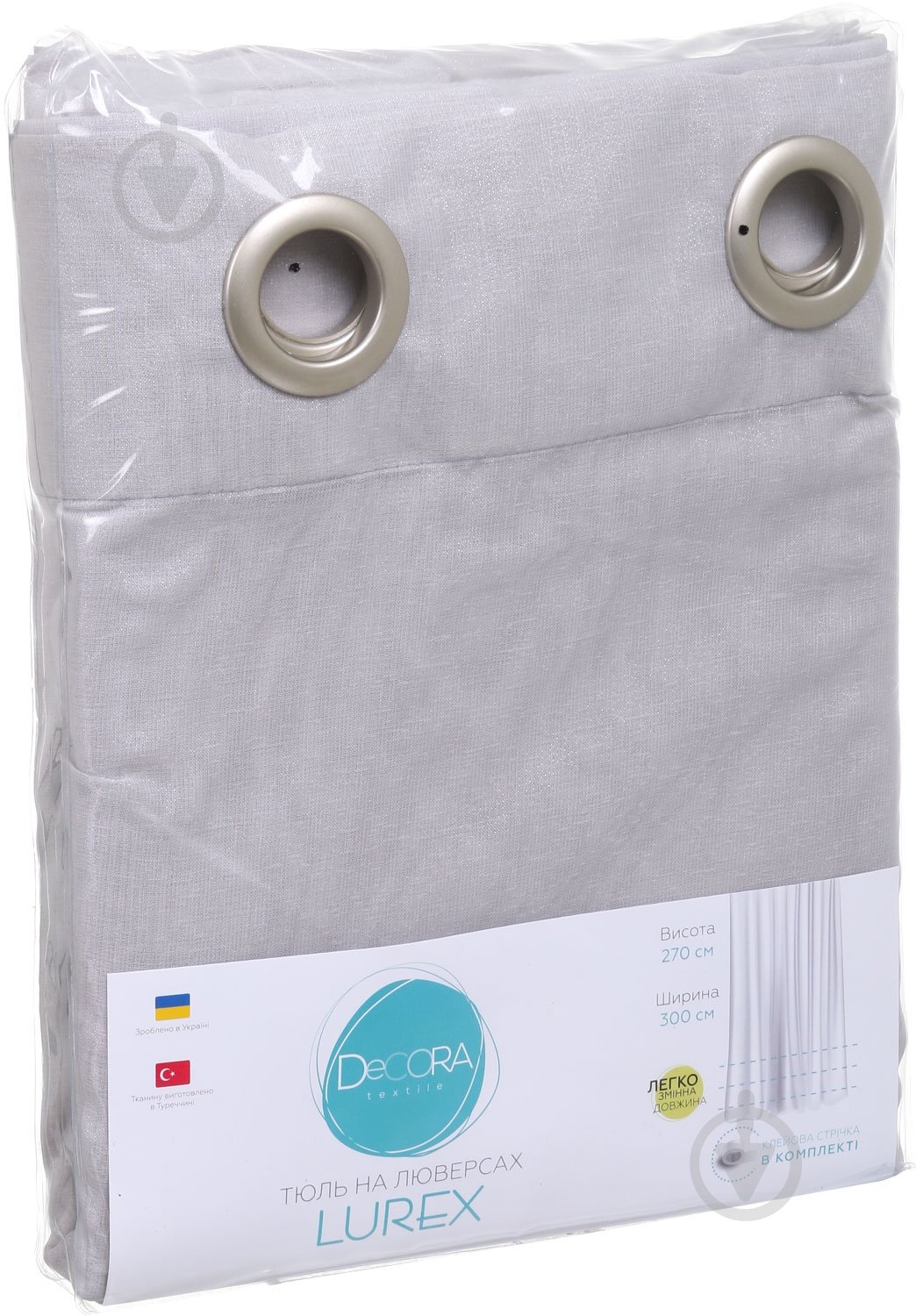 Тюль LUREX 300х278 серый Decora textile - фото 4