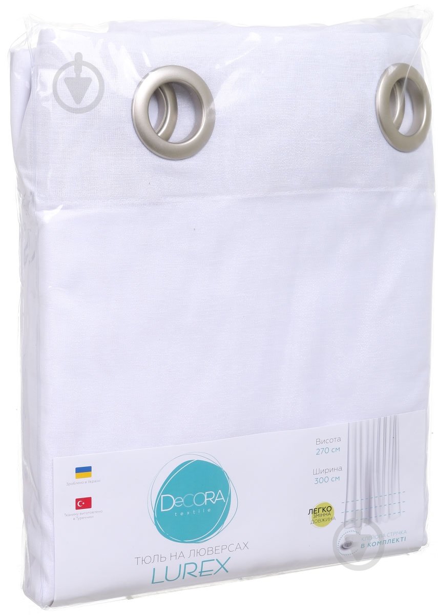 Тюль LUREX 300х278 белый Decora textile - фото 4
