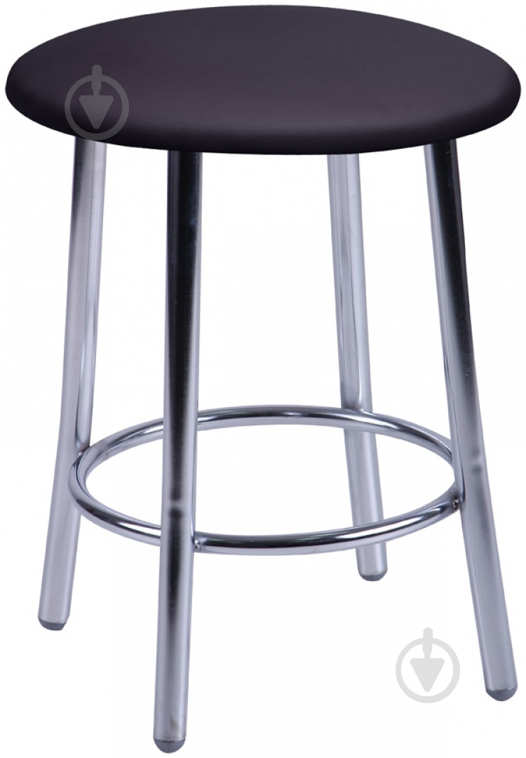 Табурет AMF Art Metal Furniture Талли к/з черный / хром - фото 1