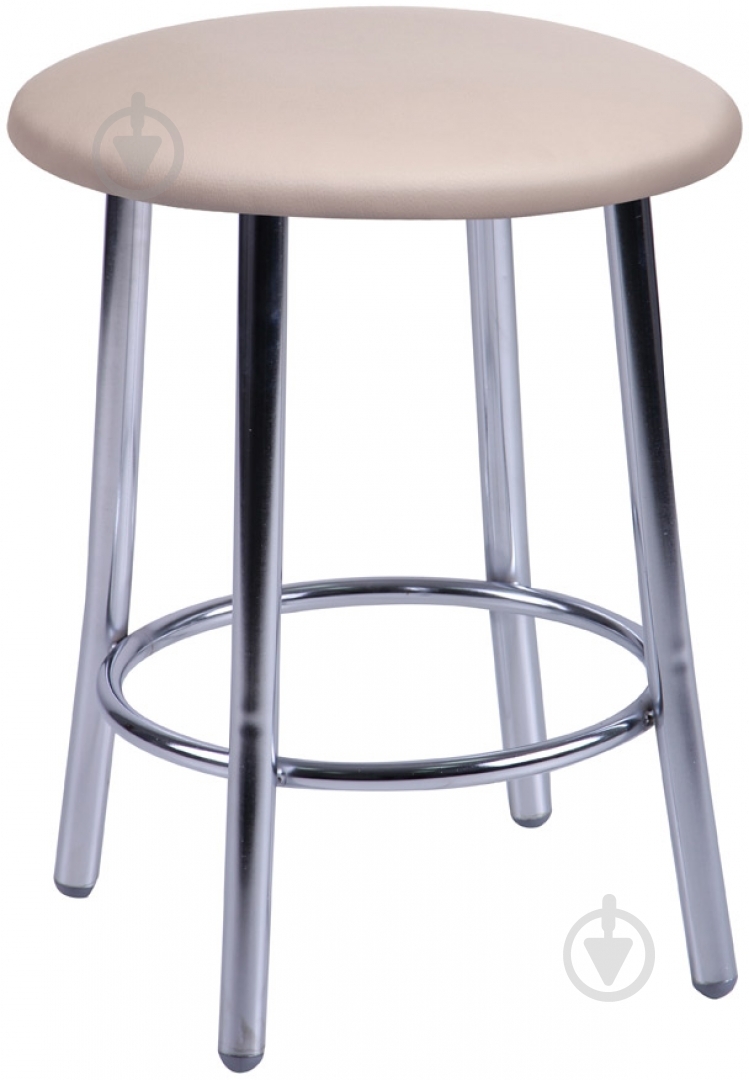 Табурет AMF Art Metal Furniture Талли к/з бежевый / хром - фото 1