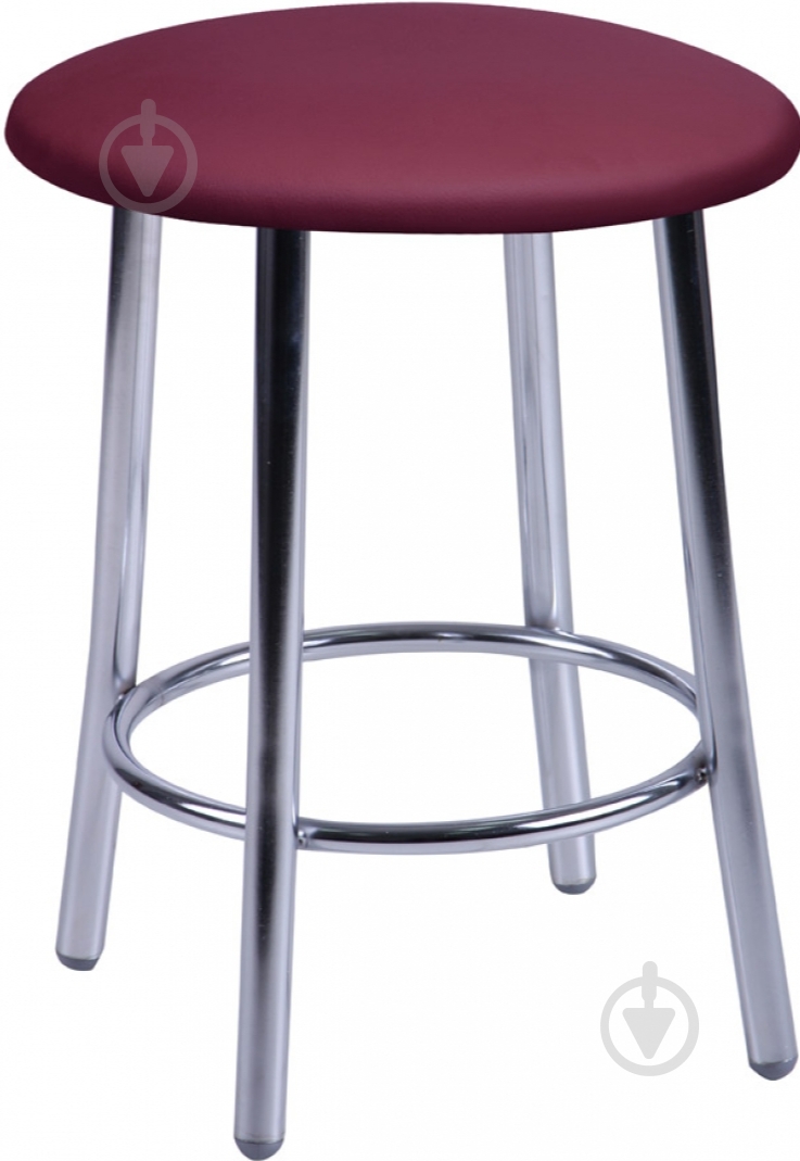 Табурет AMF Art Metal Furniture Талли к/з бордовый / хром - фото 1