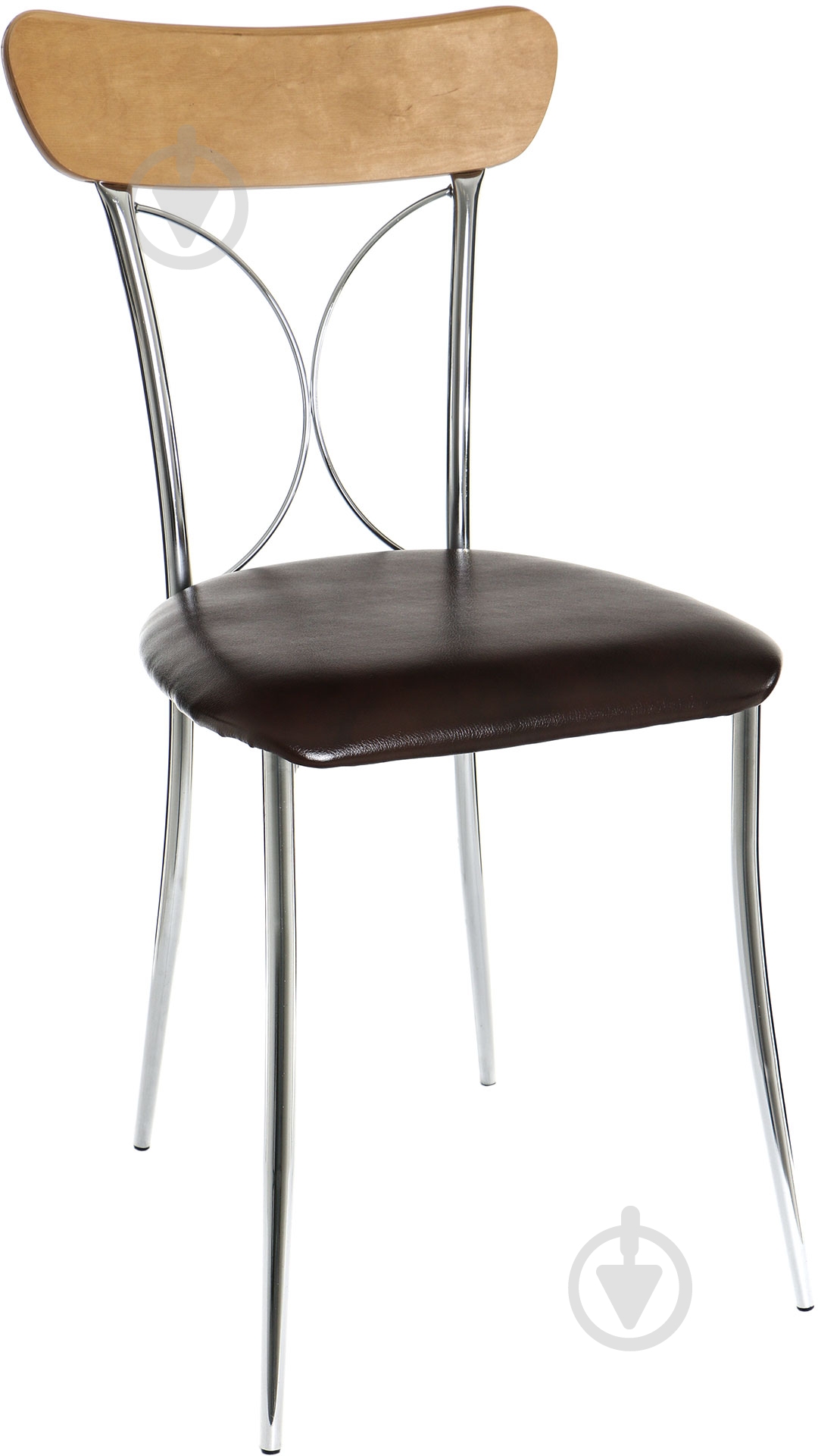 Стул обеденный AMF Art Metal Furniture Флавия хром хром/коричневый - фото 1