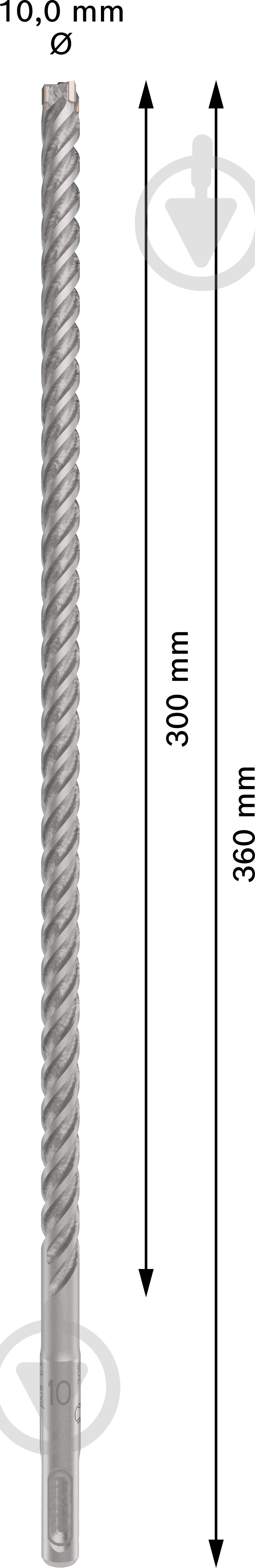 Бур Bosch SDS-plus 10x300 мм 360 мм 2608833802 - фото 2