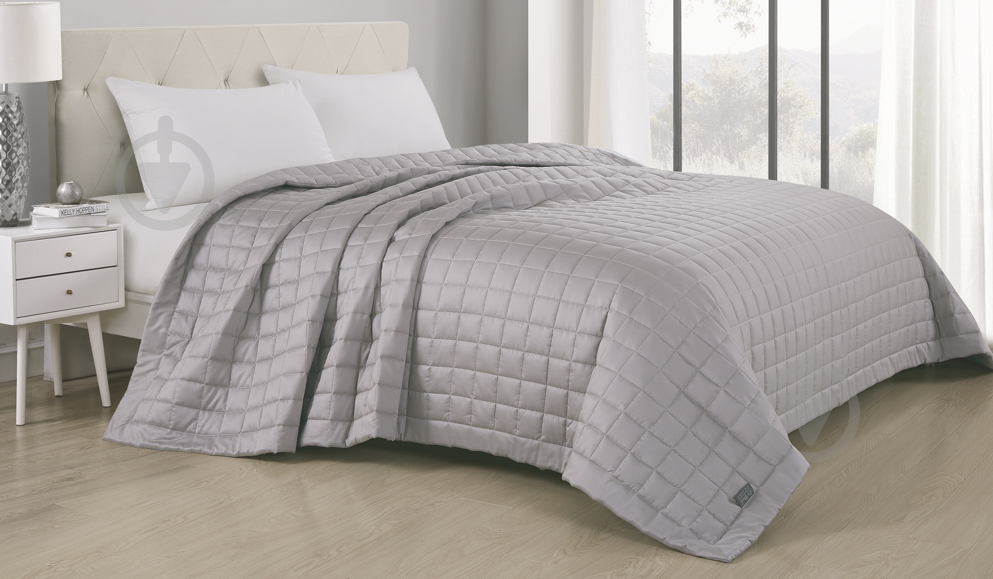 Покрывало Solid 240x260 см La Nuit серый - фото 1