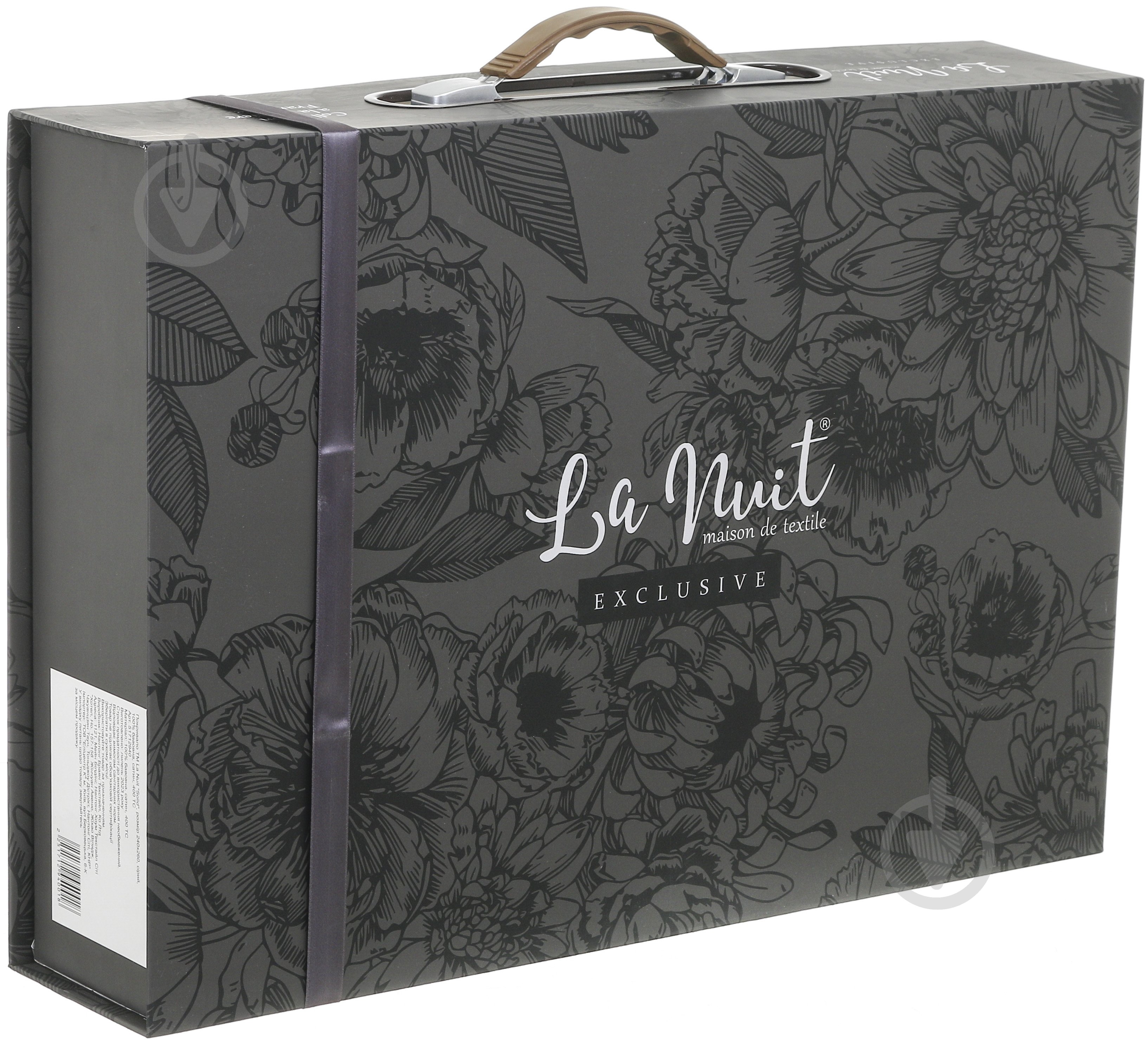 Покрывало Solid 240x260 см La Nuit серый - фото 3