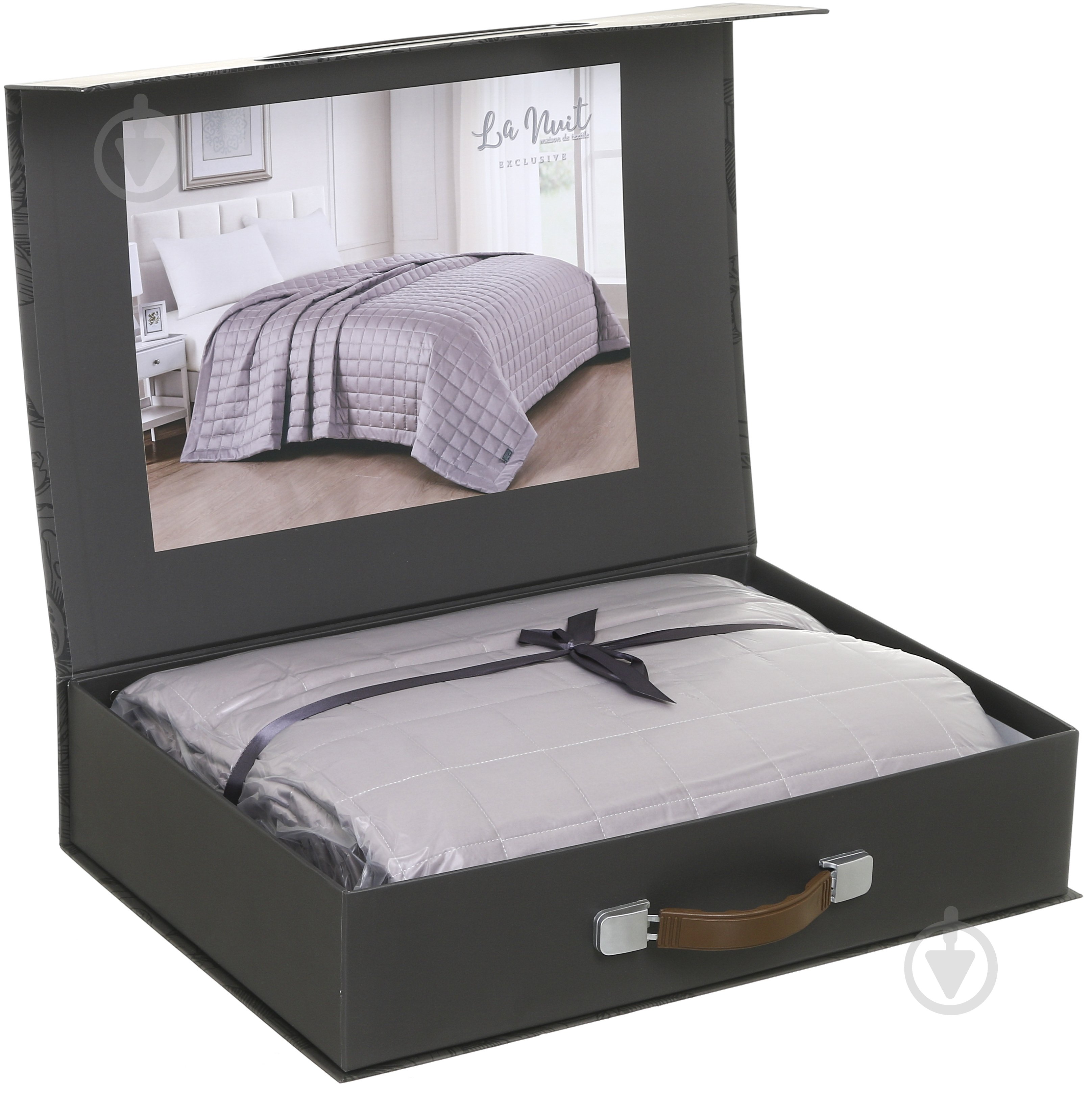 Покрывало Solid 240x260 см La Nuit сиреневый - фото 2