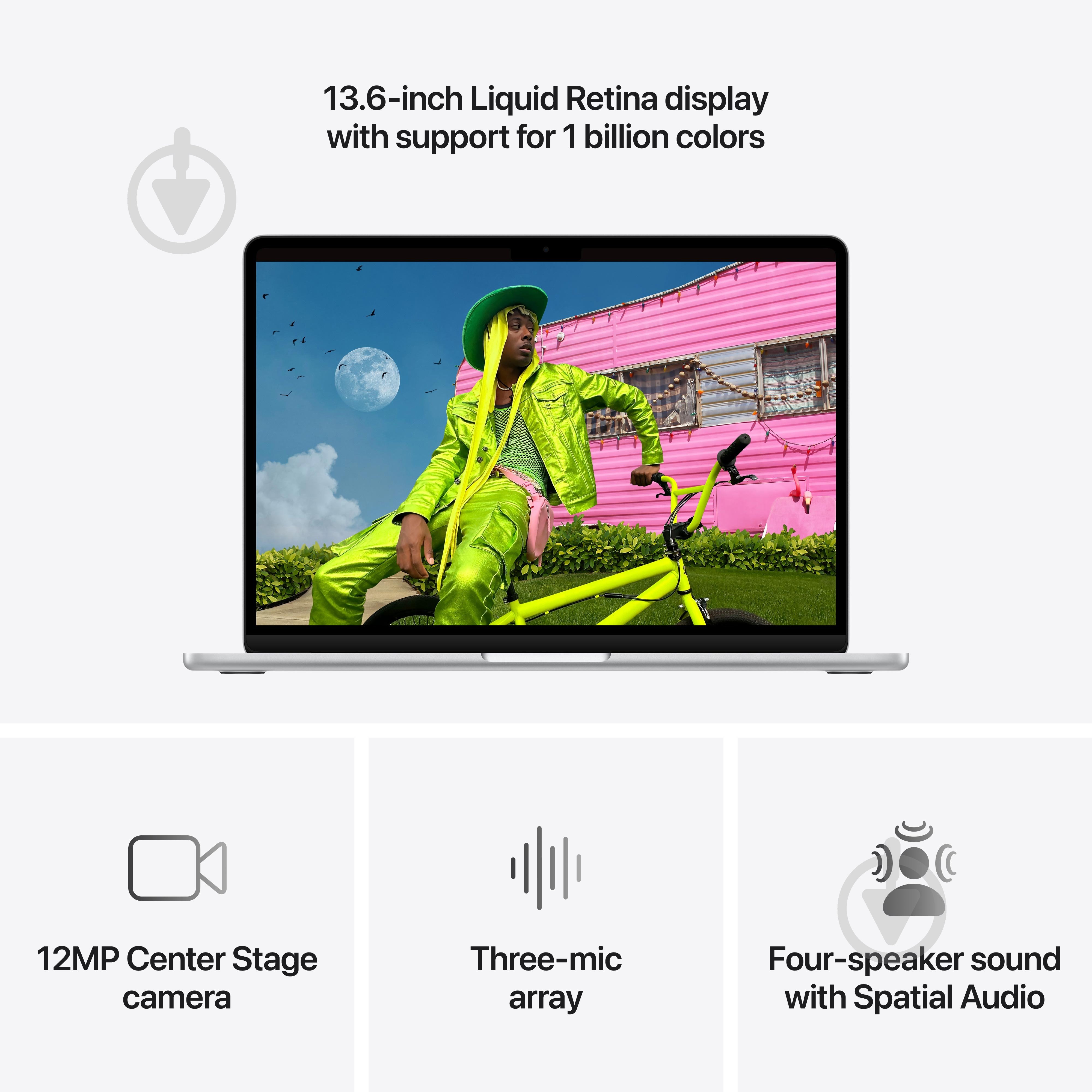 Ноутбук Apple MacBook Air M5 2026 16GB/1TB 13,6" (MDH84UA/A) silver - фото 5