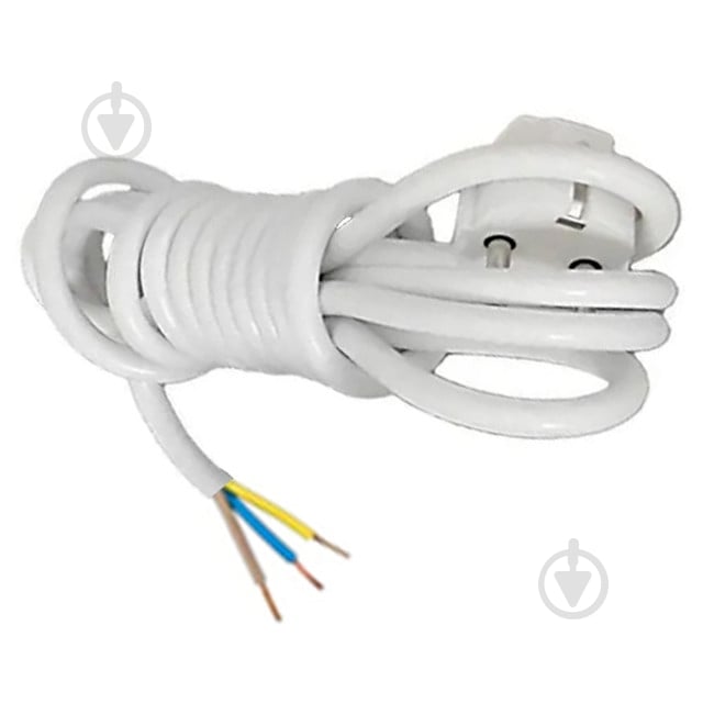 Кабель с вилкой Neomax с заземлением белый 1,5 м - фото 1 Кабель с вилкой Neomax с заземлением белый 1,5 м - фото 1