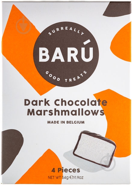 Маршмеллоу Baru в черном шоколаде 54 г - фото 1 Маршмеллоу Baru в черном шоколаде 54 г - фото 1