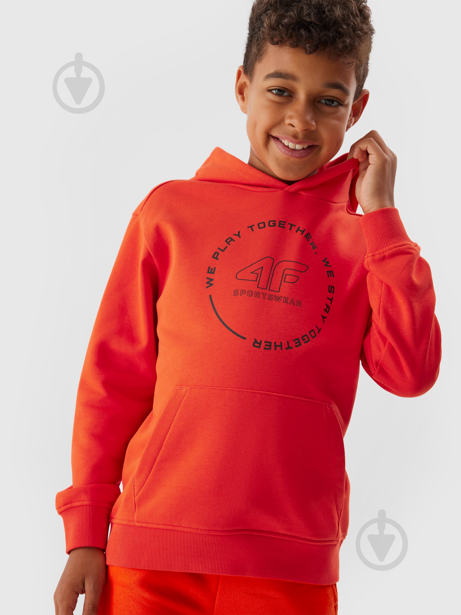 Джемпер 4F SWEATSHIRT M1090 4FJRAW23TSWSM1090-70S р.152 оранжевый - фото 3