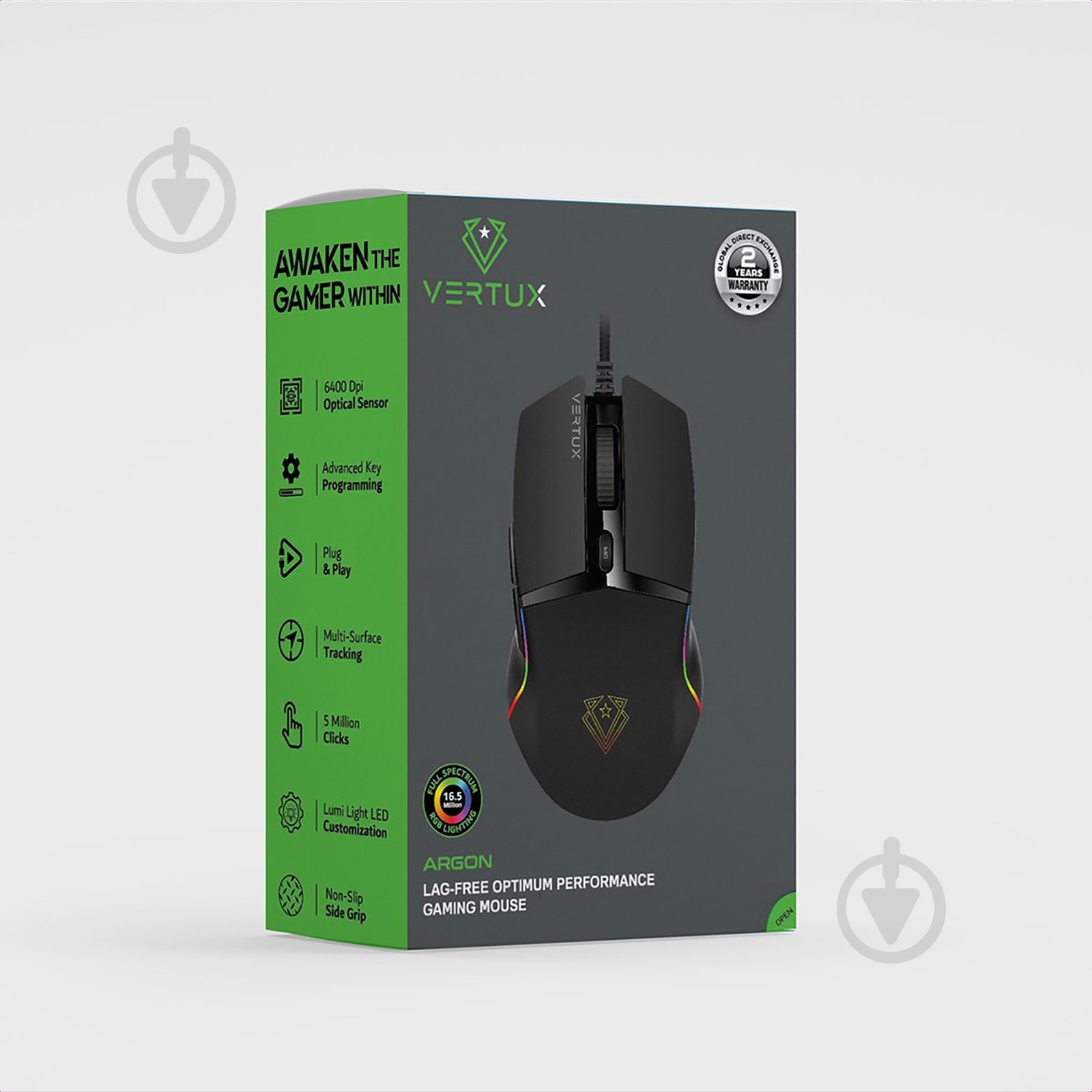 Мышь Vertux Argon USB Black - фото 7