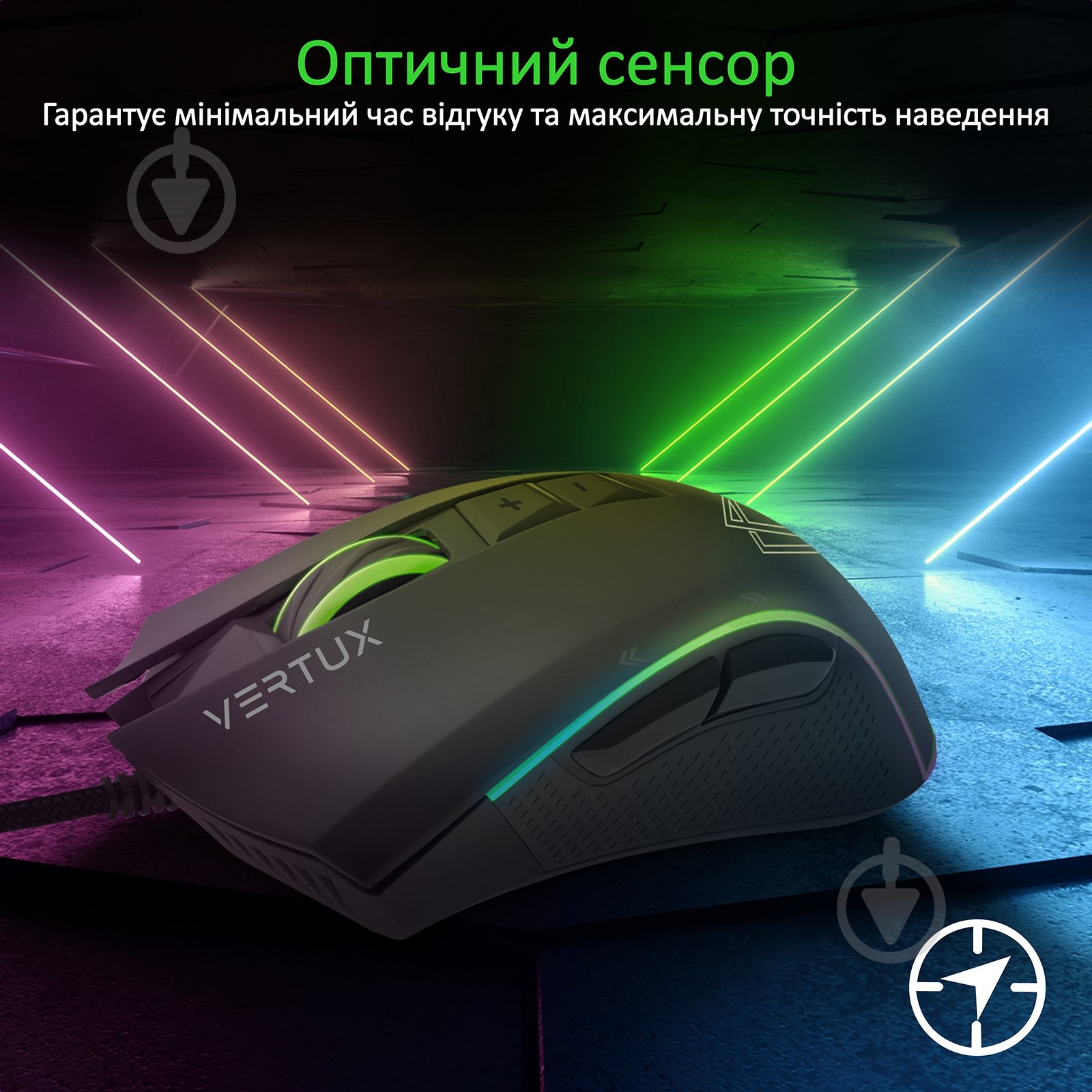 Мышь Vertux Rodon USB Black - фото 2