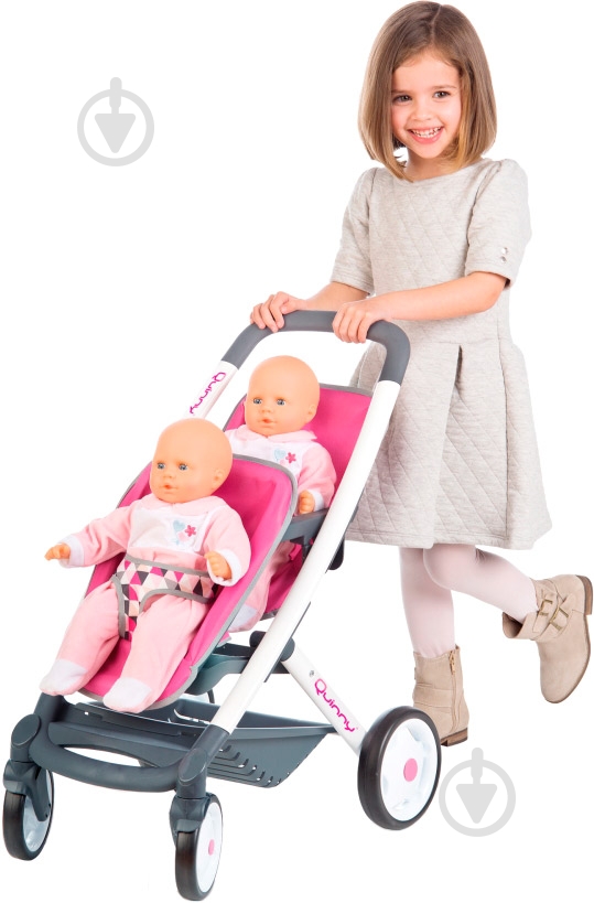 Коляска для кукол Smoby Maxi Cosi Quinny для близнецов 253297 - фото 2