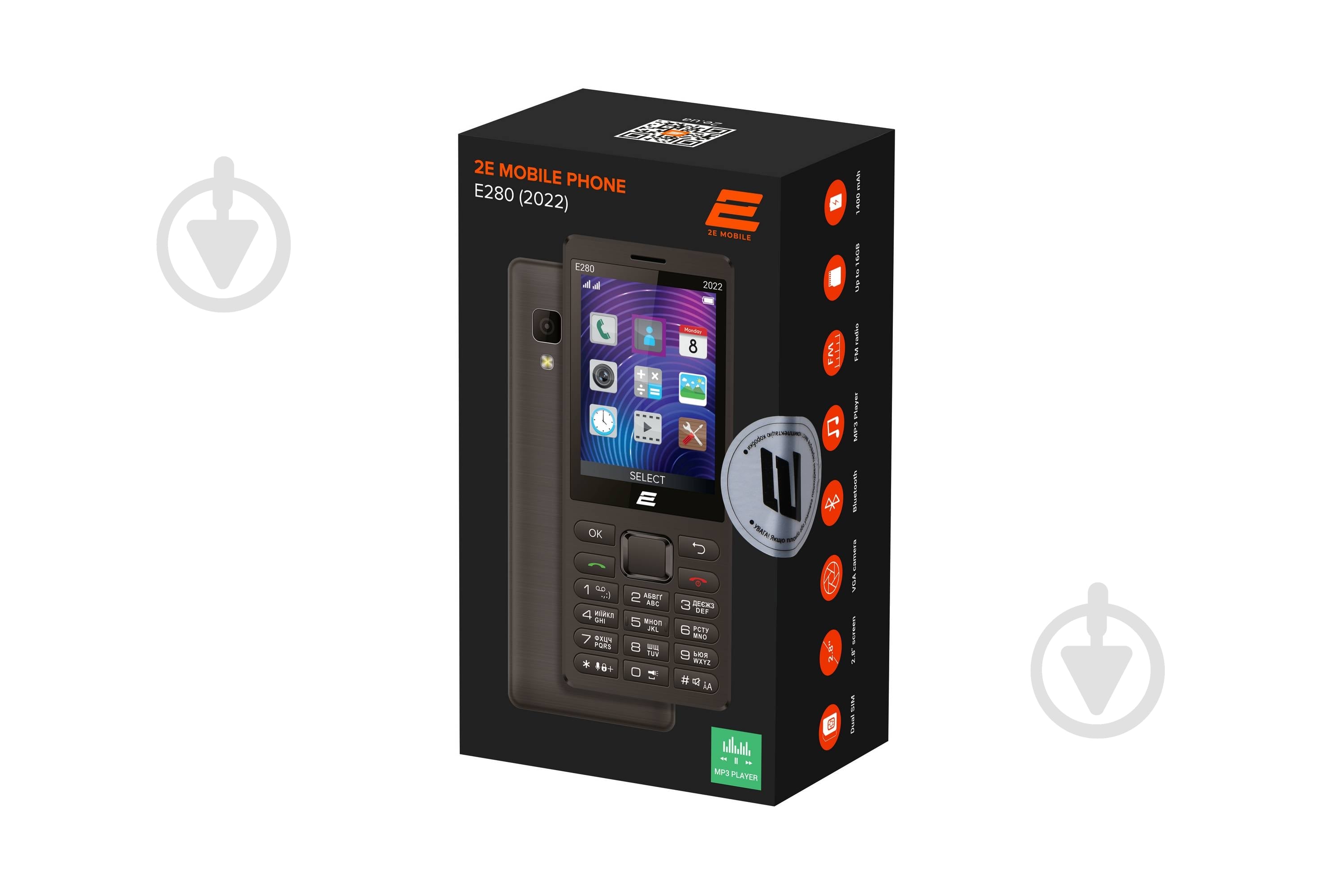 Мобильный телефон 2E E280 2022 Dual SIM black 688130245210 - фото 12