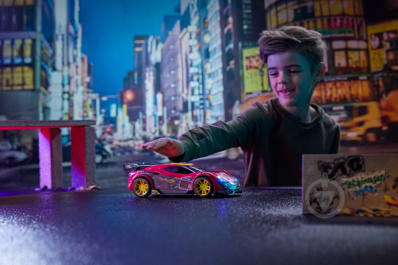 Машинка Road Rippers Speed Swipe - Digital Red 20122 - фото 3