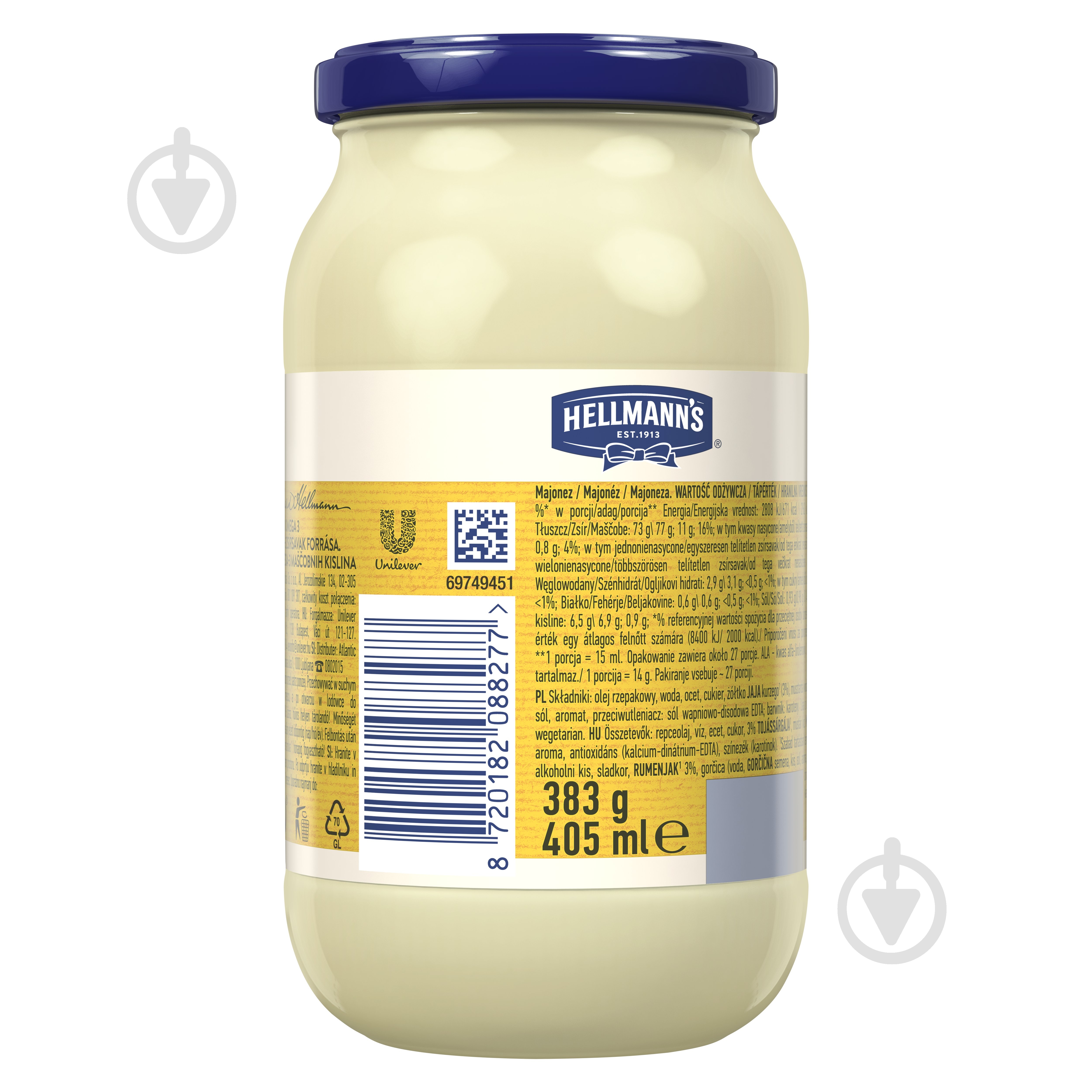 Майонез Hellmann's 73% Original 383 г - фото 2