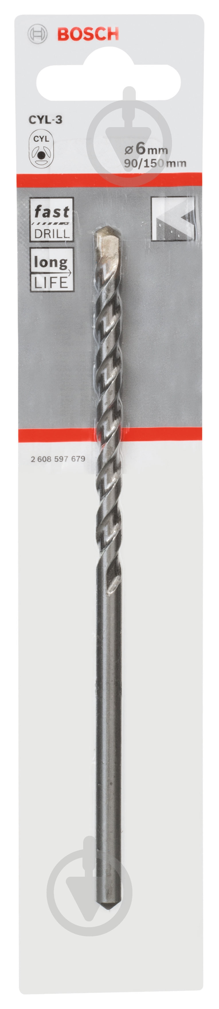 Свердло по бетону Bosch Silver Percussion 6 мм 2608597679 - фото 2