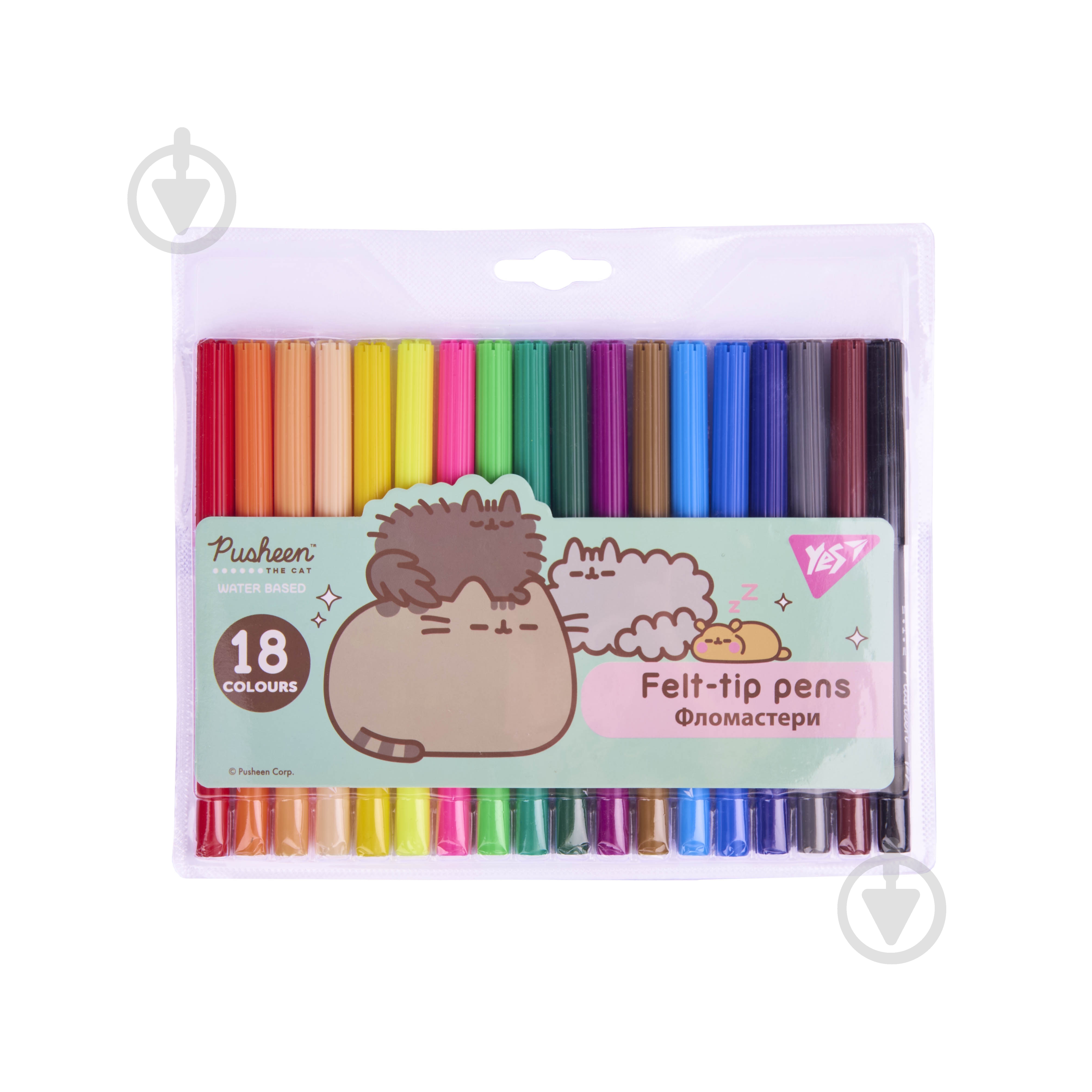 Набор фломастеров Pusheen 18 цветов YES - фото 1