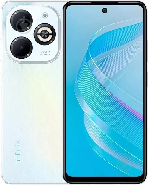 Смартфон Infinix Smart 8 Plus X6526 4/128GB galaxy white - фото 1