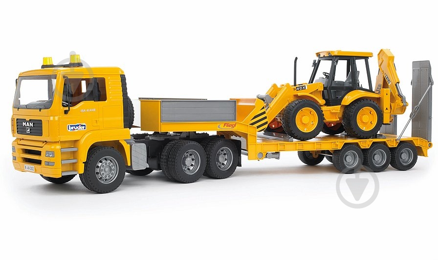 Машинка Bruder тягач MAN з екскаватором 02776 - фото 4