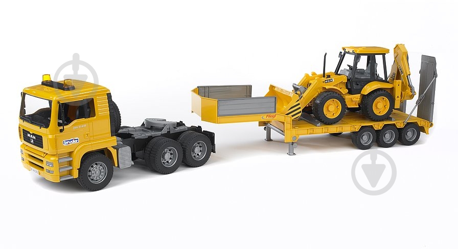 Машинка Bruder тягач MAN з екскаватором 02776 - фото 3