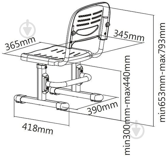 Стул-трансформер FunDesk SST3 Green голубой - фото 3