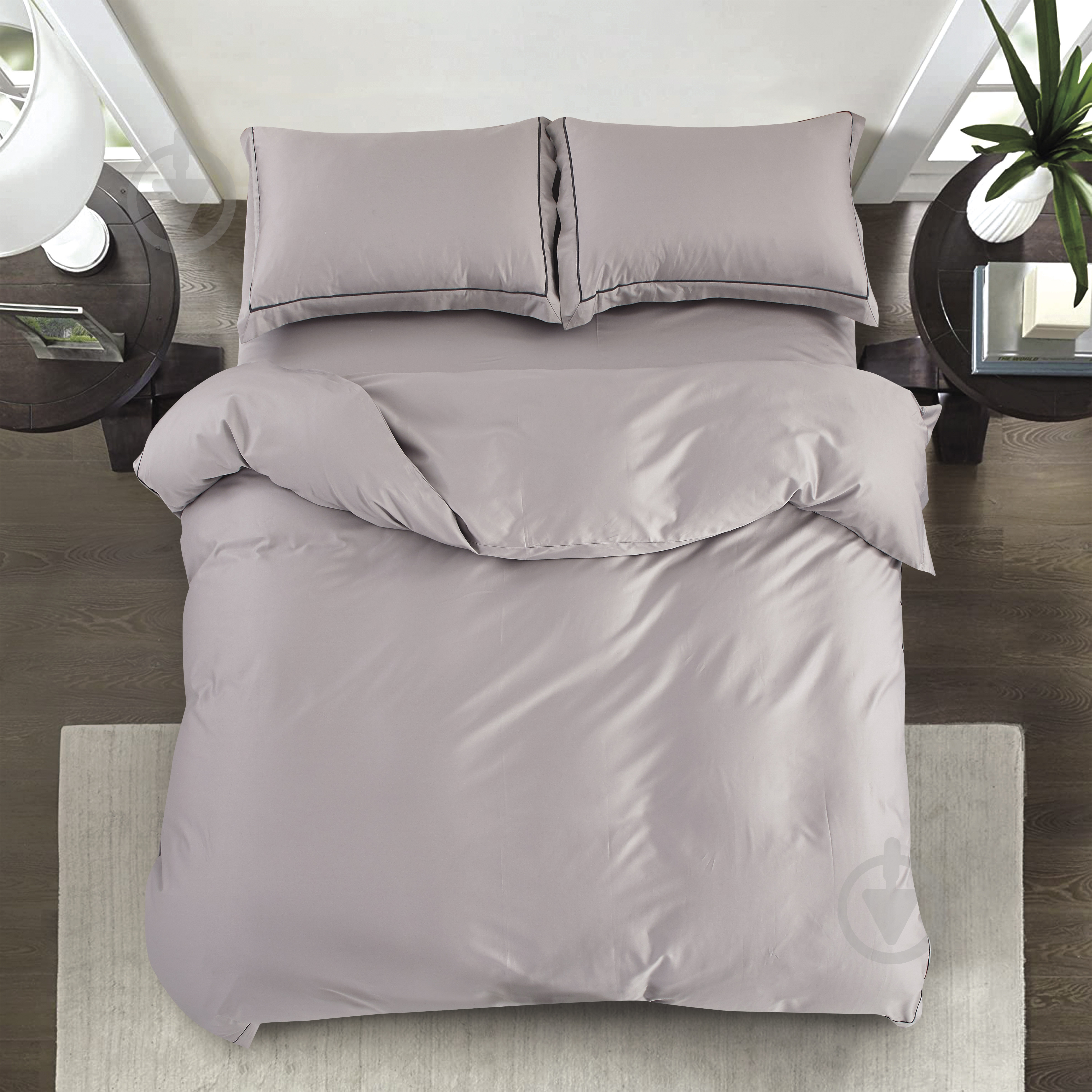 Простынь на резинке Solid 160x200 см серый La Nuit - фото 3