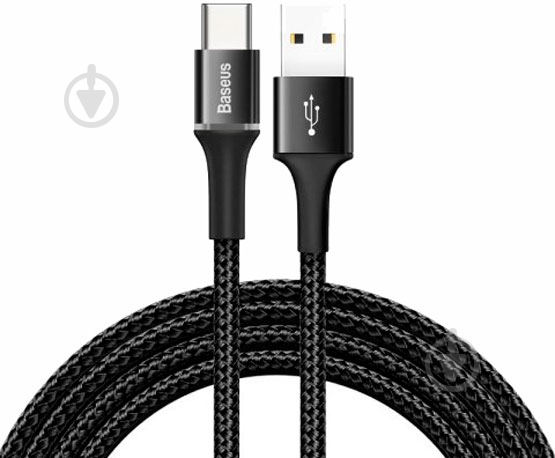 Дата-кабель BASEUS USB – microUSB 1 м чорний (CAMGH-B01) - фото 1