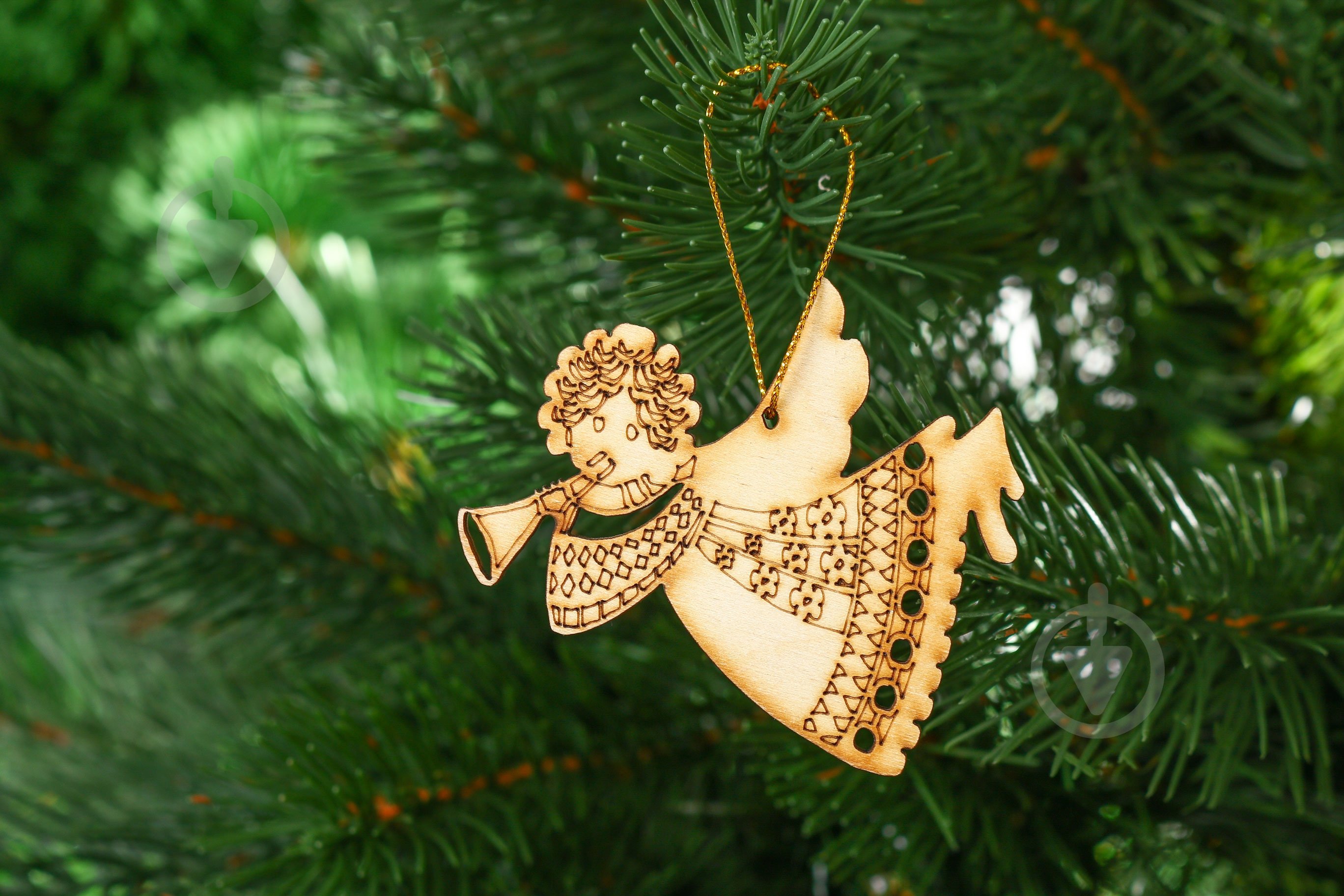 Подвеска деревянная Ангел 4894 8 см - фото 2