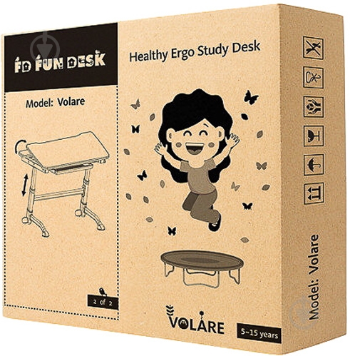 Парта-трансформер FunDesk Volare Blue - фото 7 Парта-трансформер FunDesk Volare Blue - фото 7