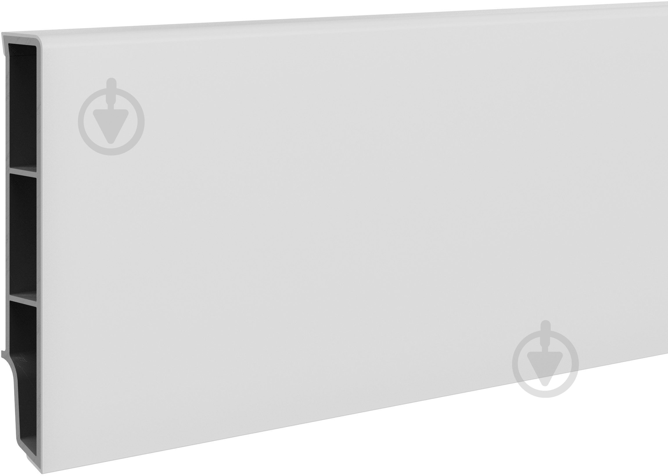 Плинтус PVC Vilo™ Sempla 701 белый 80x14x2400 мм - фото 1