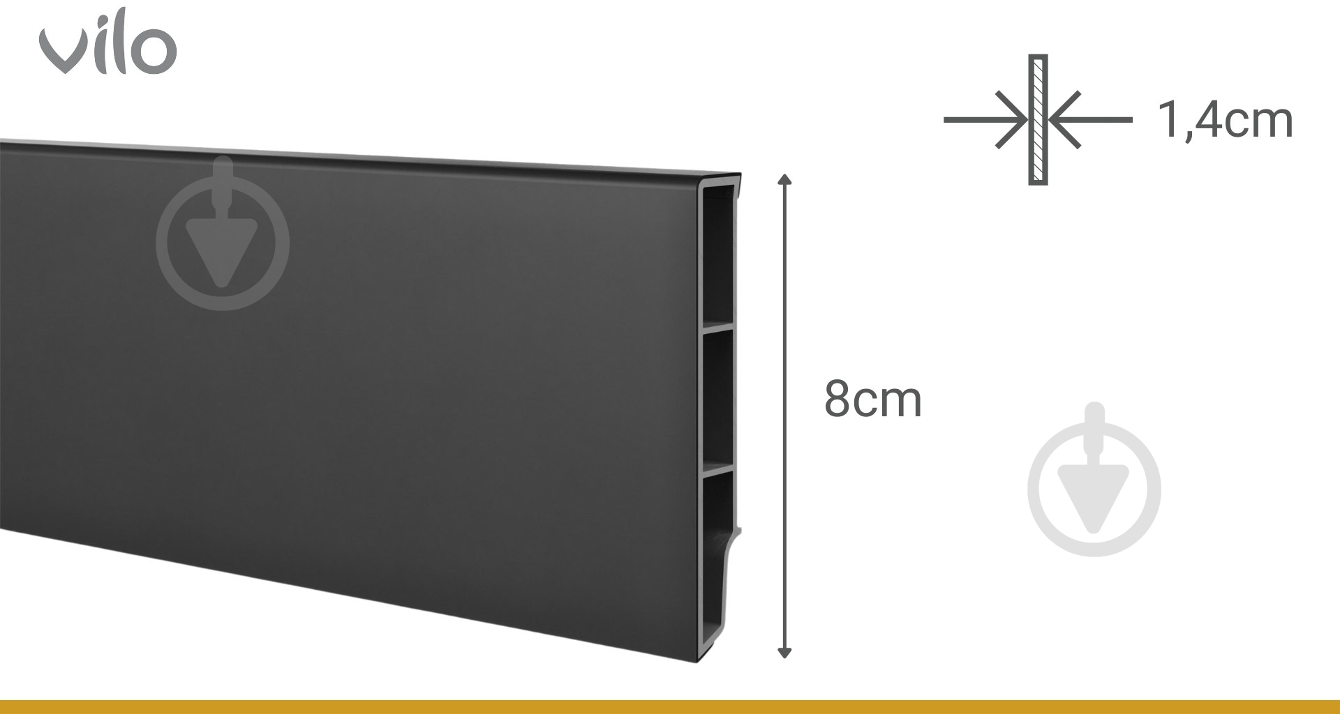 Плинтус PVC Vilo™ Sempla 702 черный 80x14x2400 мм - фото 2 Плинтус PVC Vilo™ Sempla 702 черный 80x14x2400 мм - фото 2