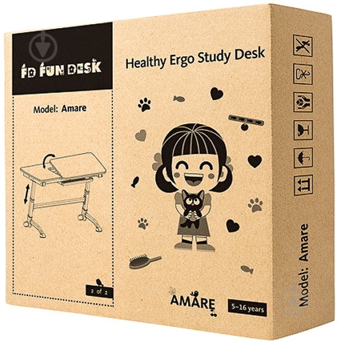 Парта-трансформер FUNDESK Amare Grey - фото 8