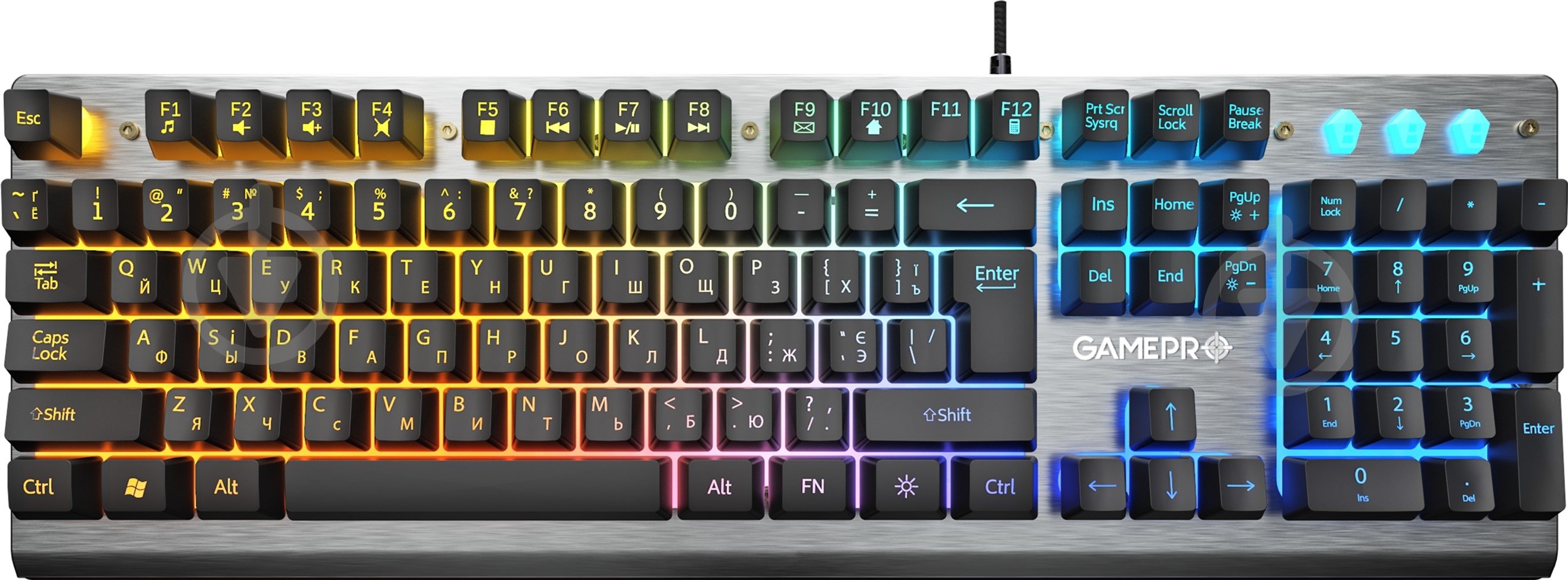 Клавіатура ігрова GamePro Stinger USB (GK599) grey - фото 4