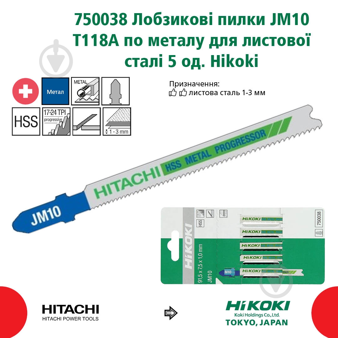 Пилочка для электролобзика JM10 750038 5 шт. - фото 3