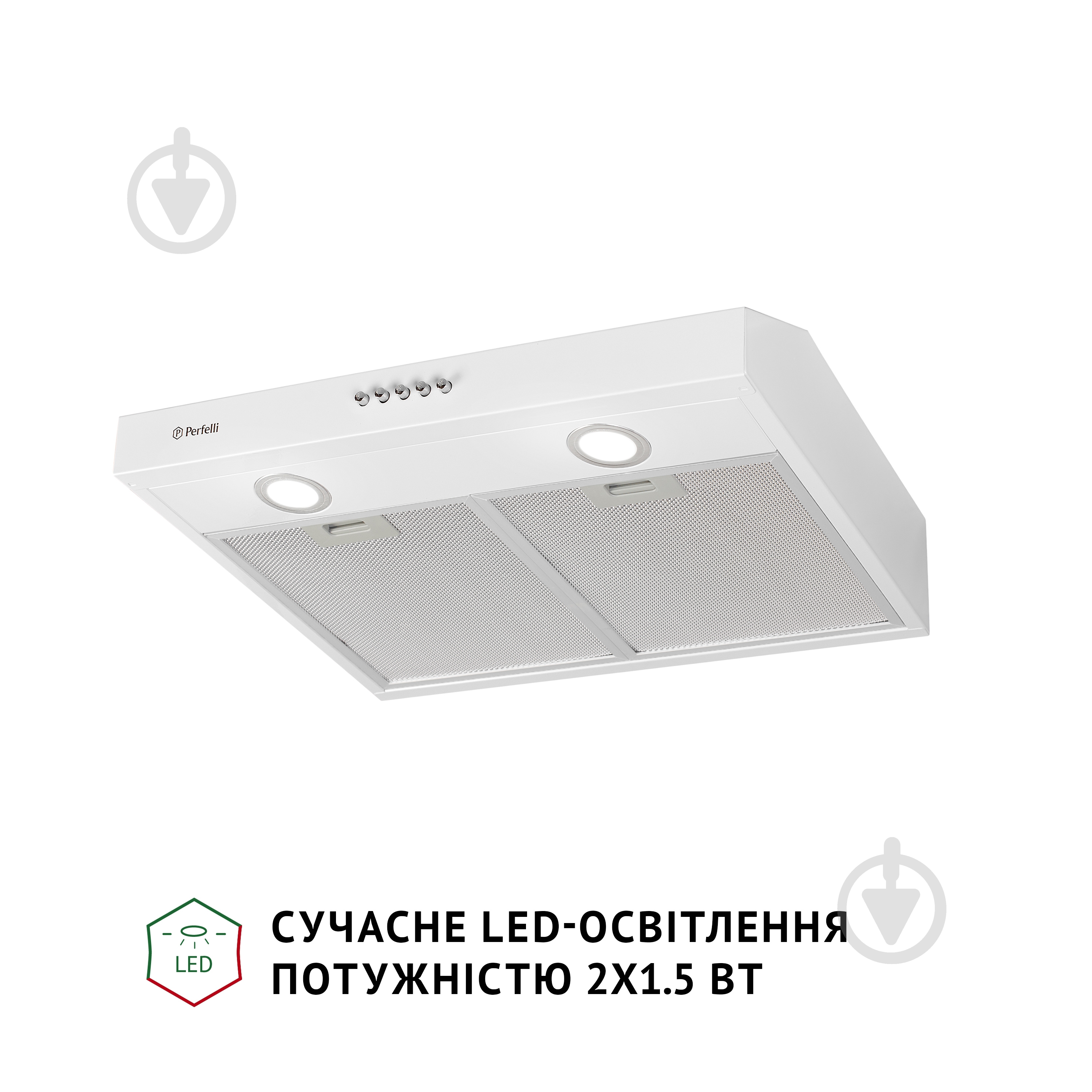 ВИТРИНА! Вытяжка Perfelli PL 5002 W LED плоская - фото 3 ВИТРИНА! Вытяжка Perfelli PL 5002 W LED плоская - фото 3