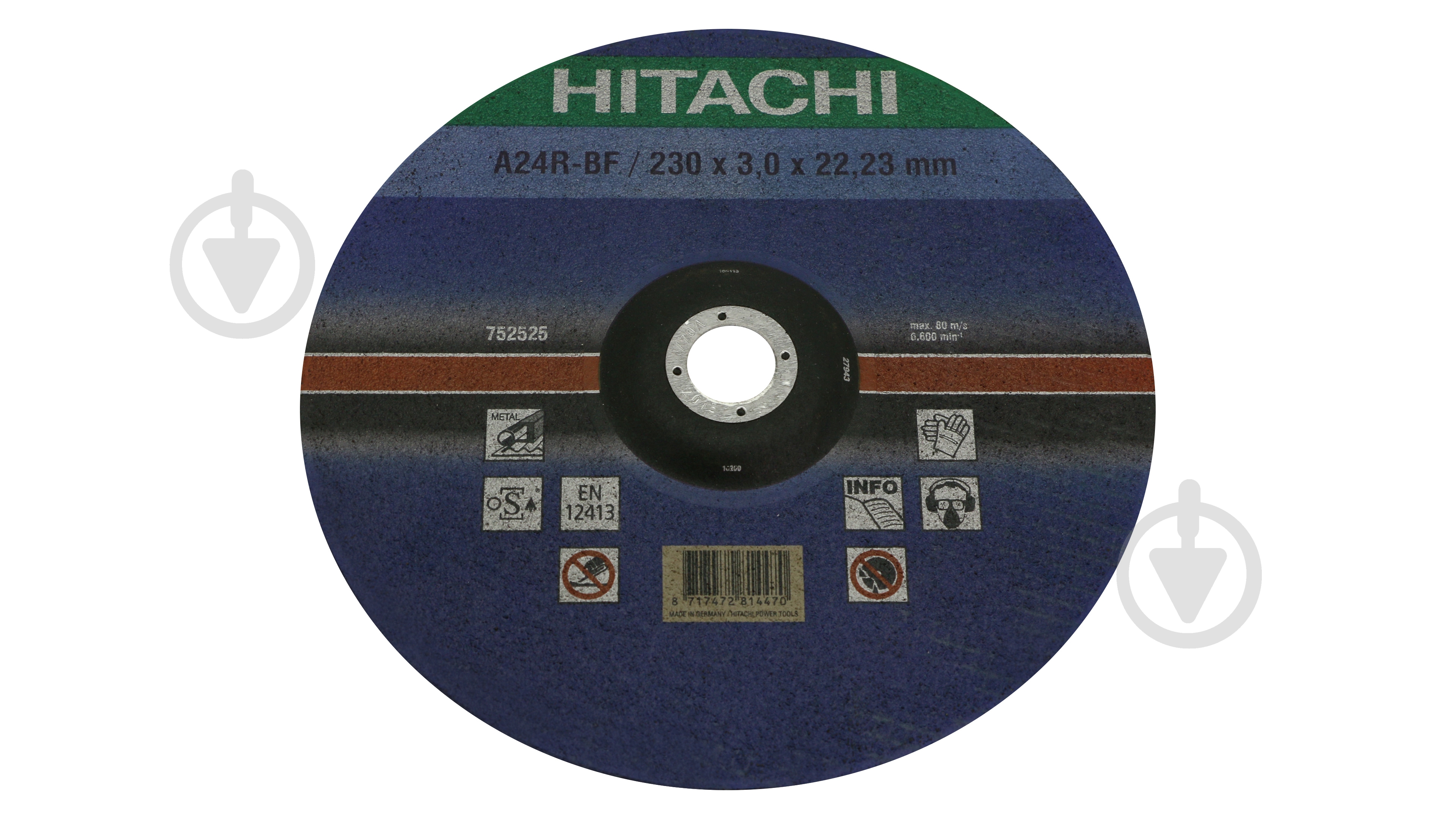 Круг відрізний по металу Hitachi 230x3,0x22,2 мм 752525 - фото 8 Круг відрізний по металу Hitachi 230x3,0x22,2 мм 752525 - фото 8