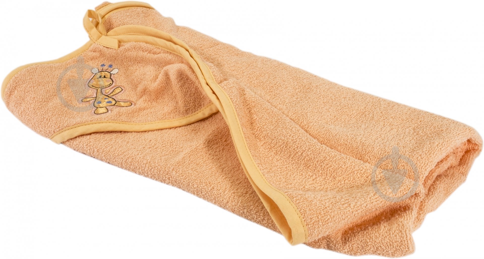 Пелюшка Ярослав для купання махрова 95х95 см помаранчевий - фото 1