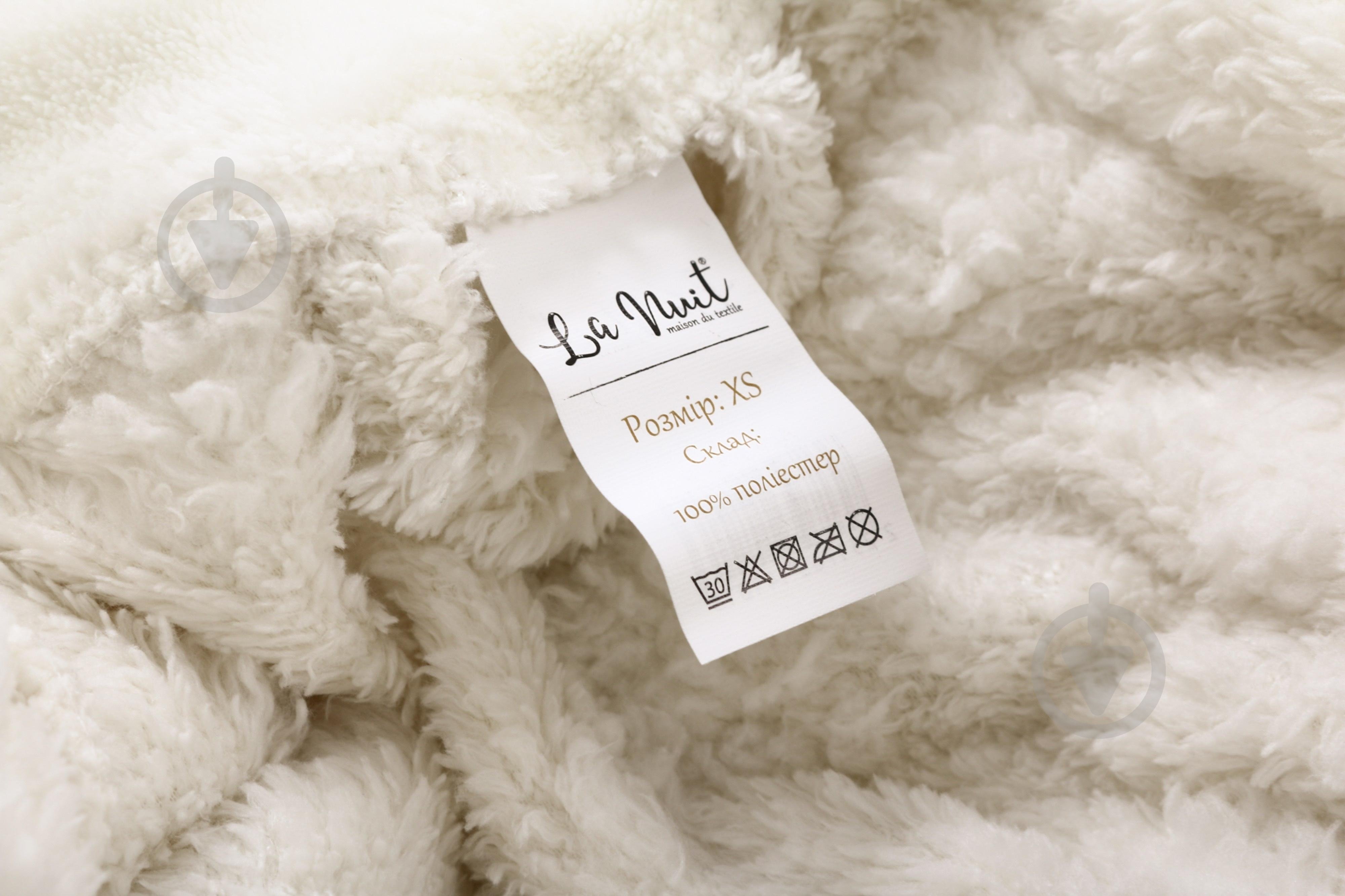 Набор La Nuit халат женский с капюшоном и носками Geneve р. L айвори - фото 8 Набор La Nuit халат женский с капюшоном и носками Geneve р. L айвори - фото 8