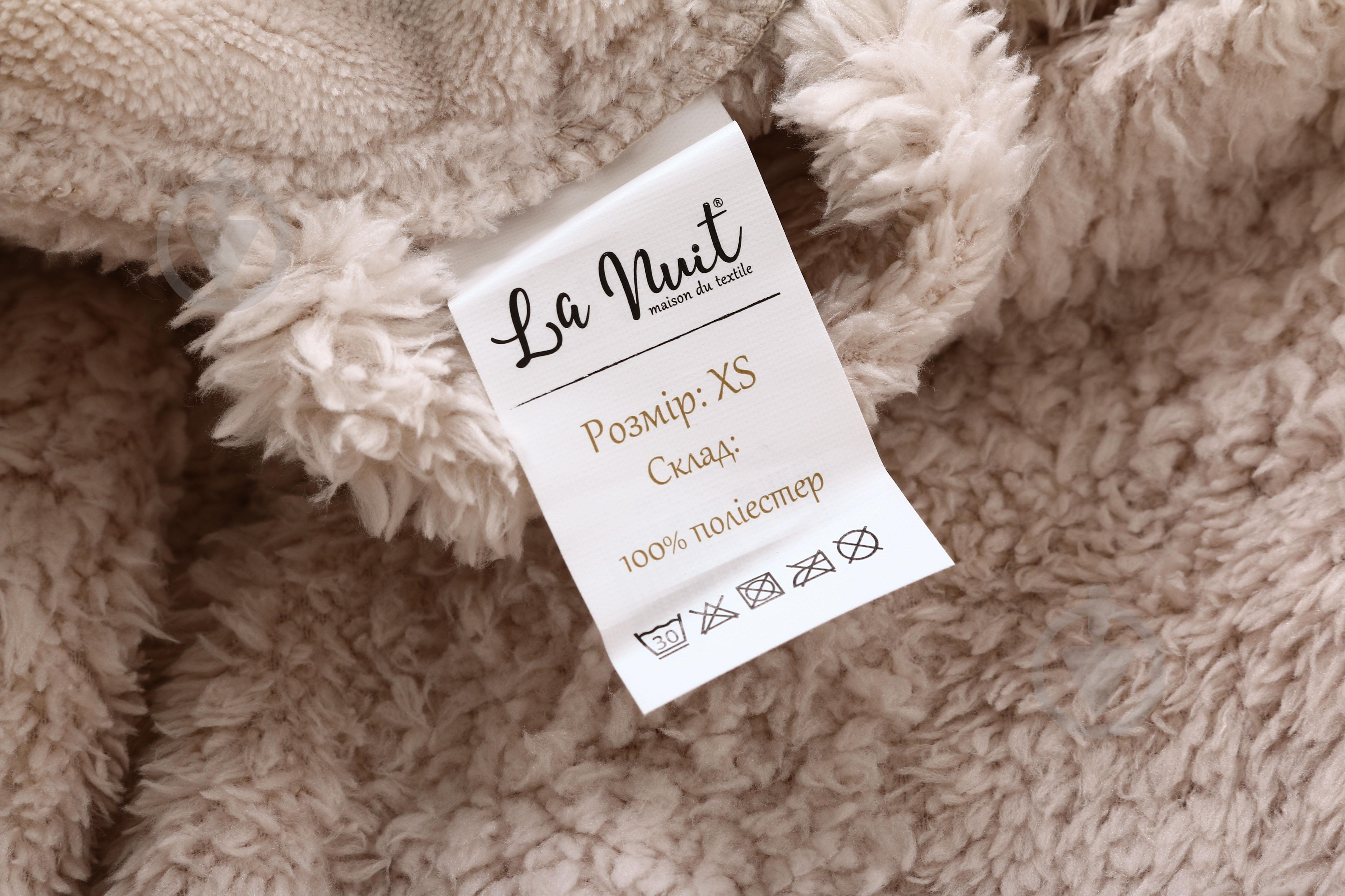 Халат женский La Nuit с капюшоном Torino р. XS бежевый - фото 6