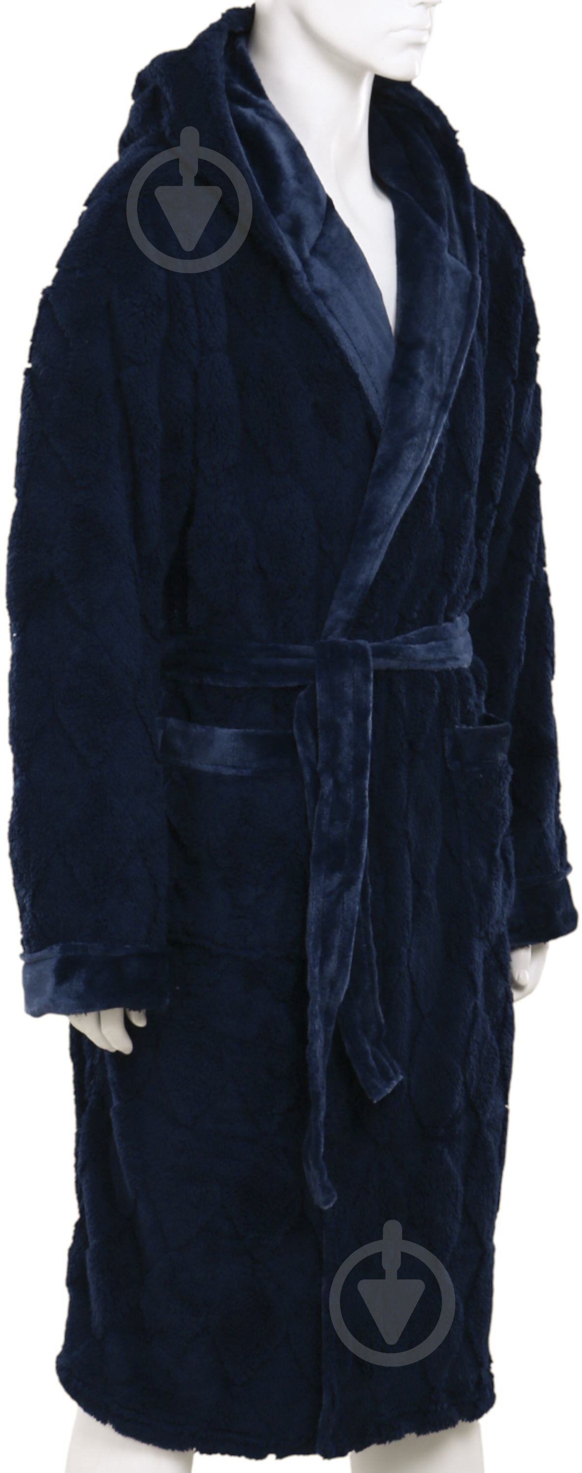 Халат чоловічий La Nuit з капюшоном Lyon р. XL синій - фото 2