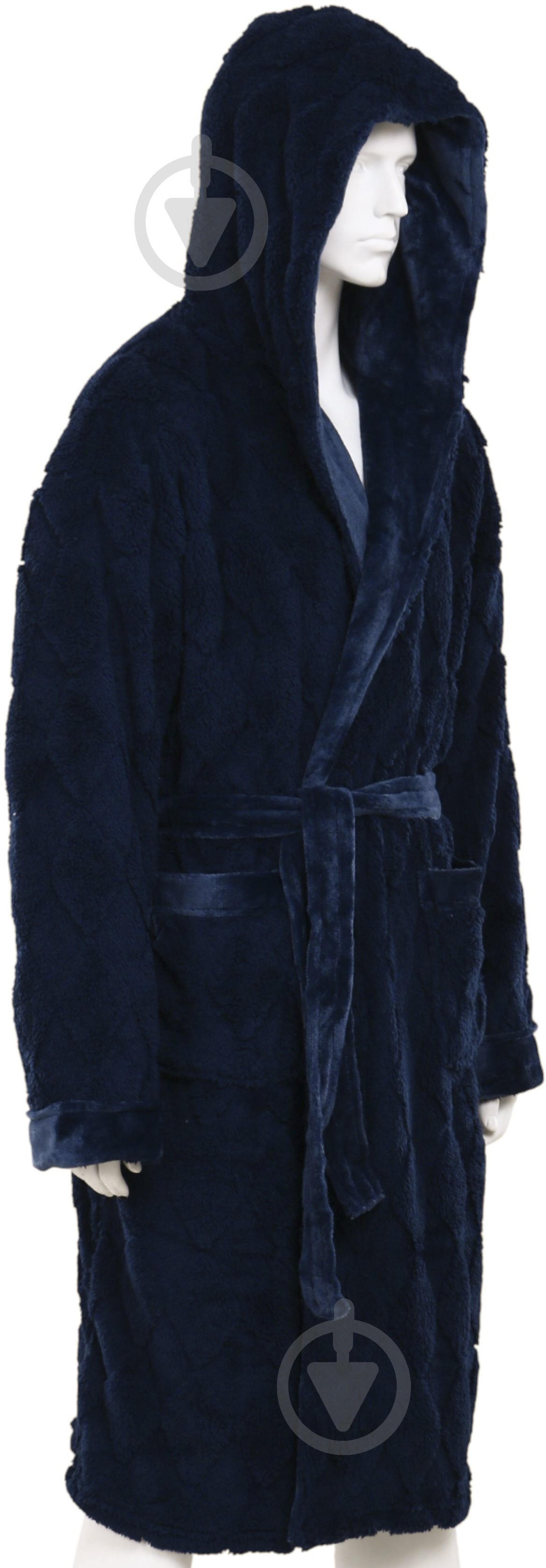 Халат чоловічий La Nuit з капюшоном Lyon р. XL синій - фото 4