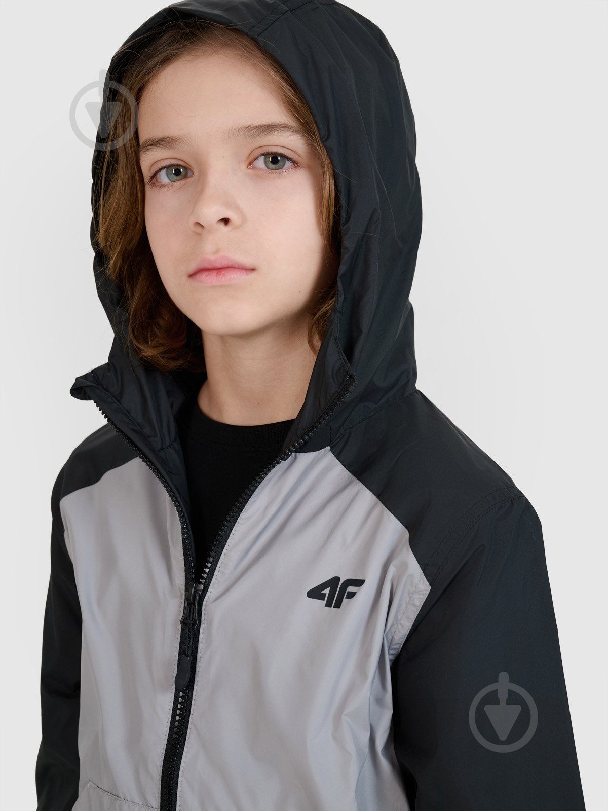 Куртка для мальчиков 4F JACKET M185 4FJWSS25TJACM185-25S р.140 серо-черная - фото 3