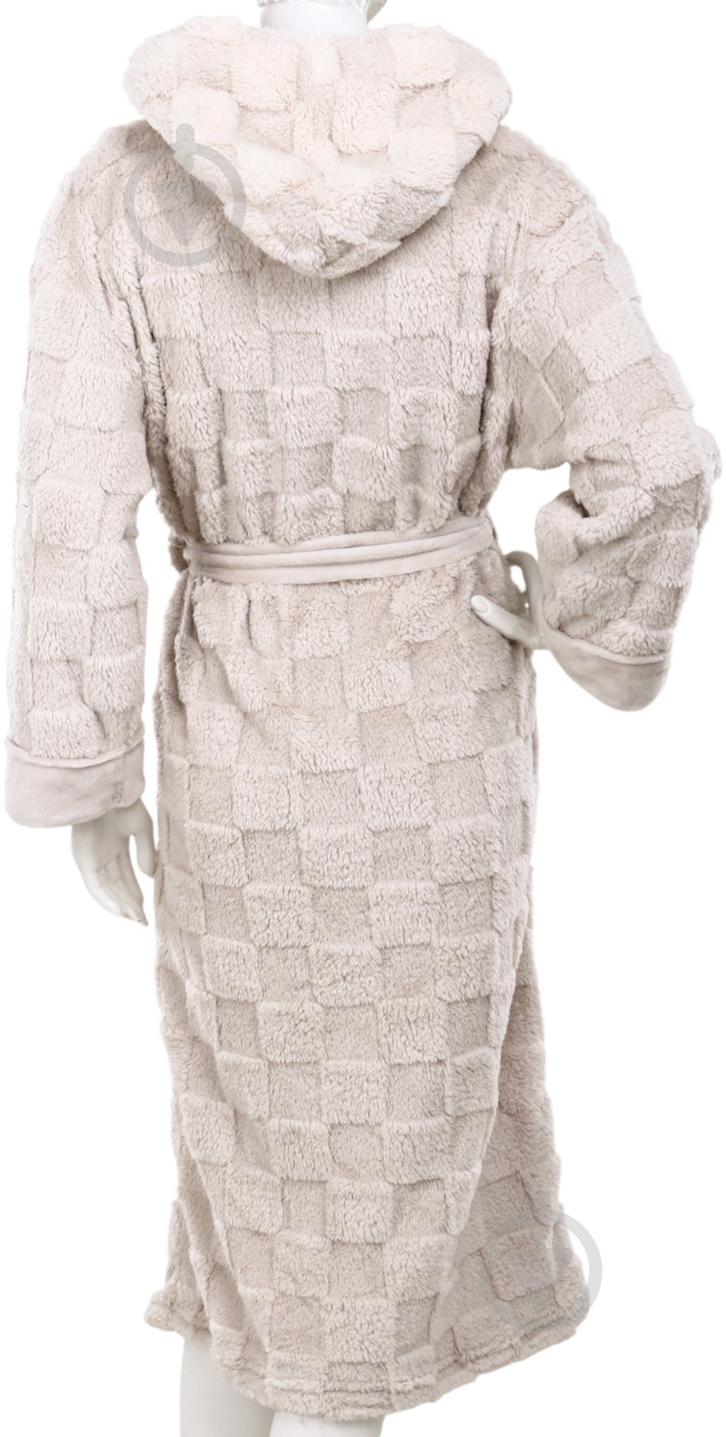 Халат женский La Nuit с капюшоном Torino р. L бежевый - фото 5