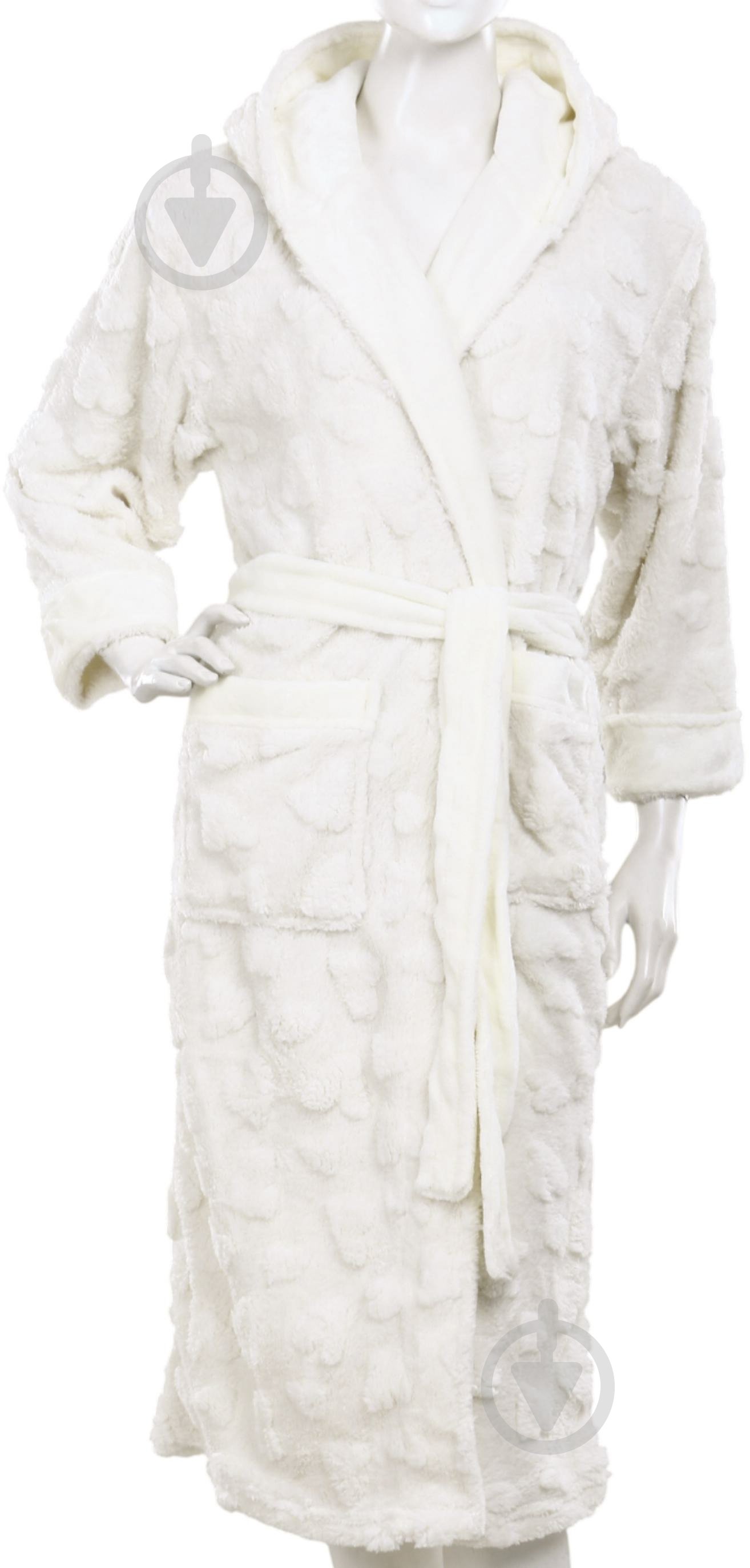 Набор La Nuit халат женский с капюшоном и носками Geneve р. XL айвори - фото 1 Набор La Nuit халат женский с капюшоном и носками Geneve р. XL айвори - фото 1