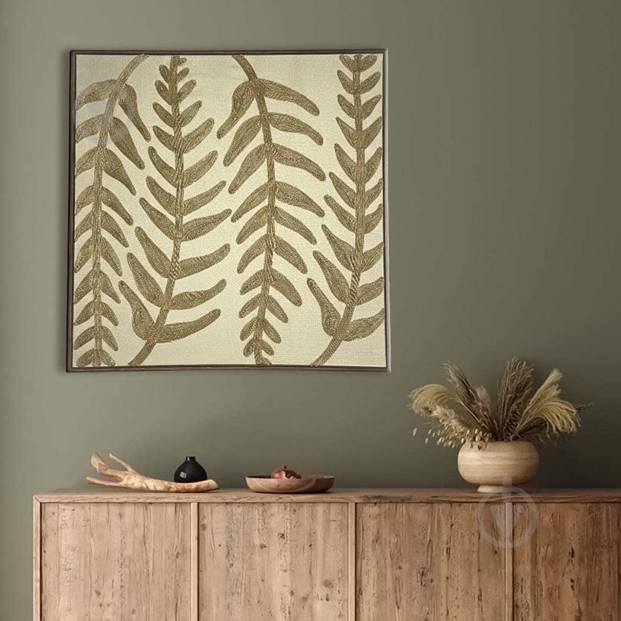 Постер с ковровой вышивкой Ритм листьев 60x60 см Brushme - фото 2