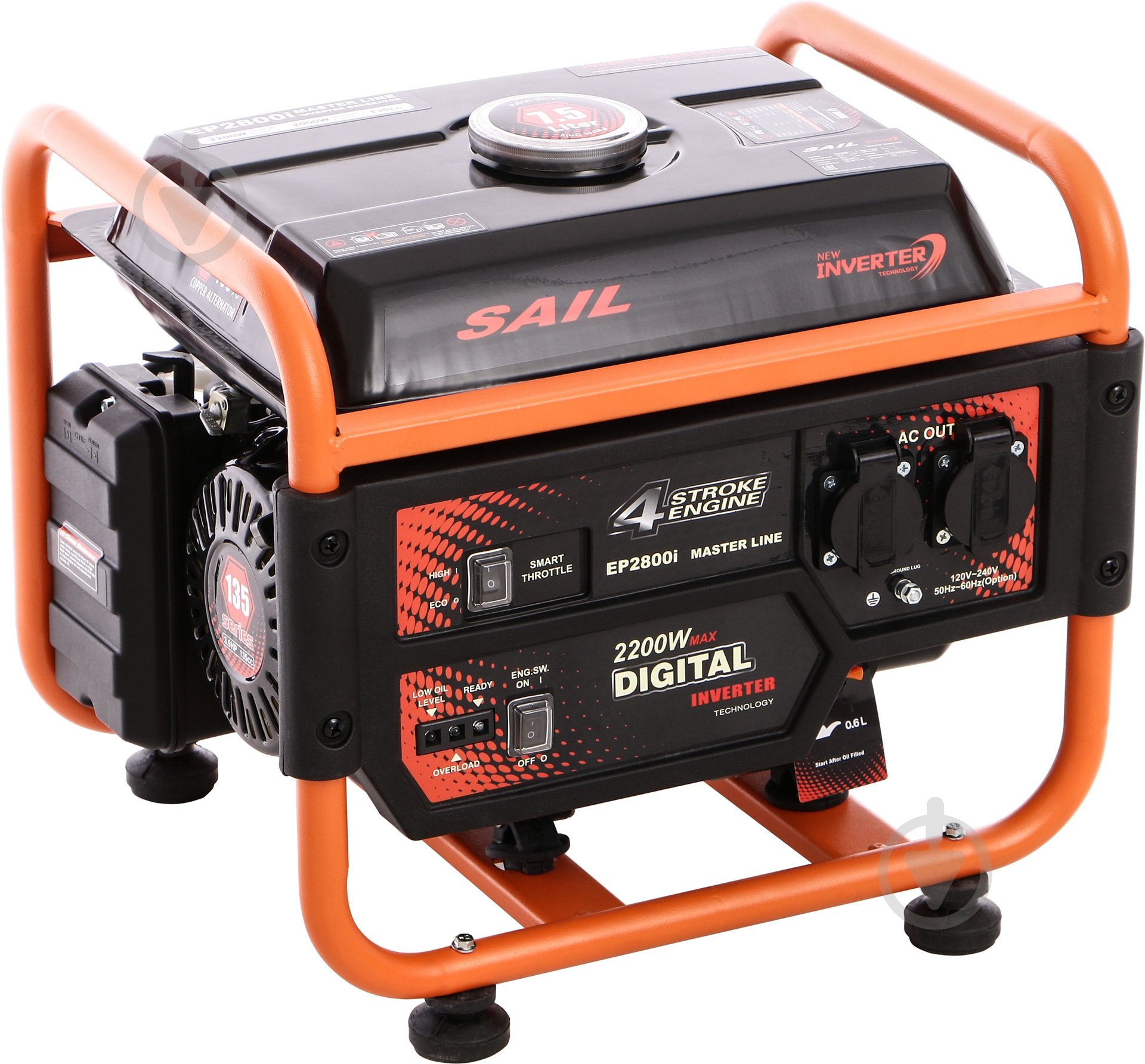 Генератор бензиновый NIK EP2800i 2 кВт / 2,2 кВт 220 В - фото 1