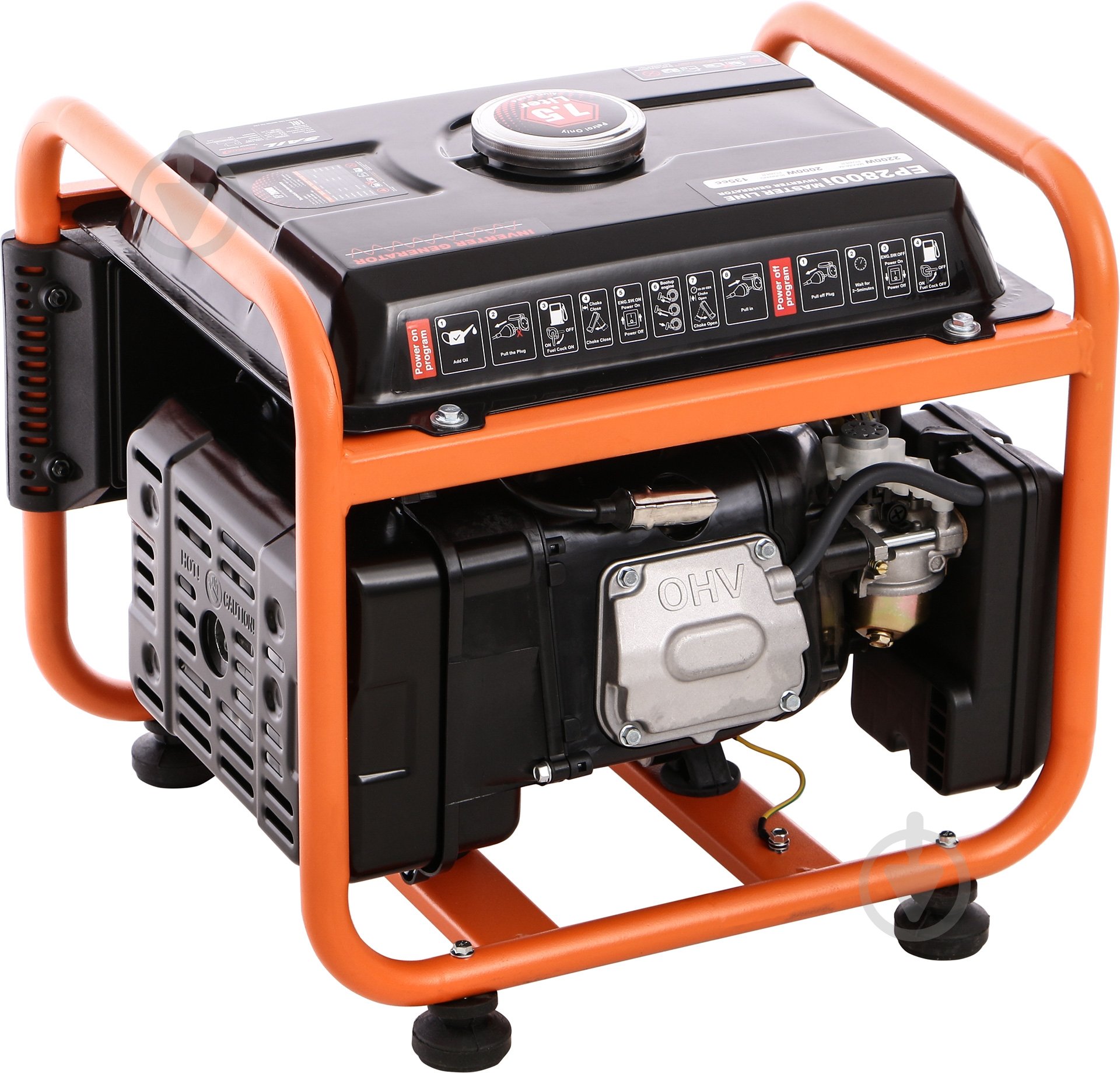 Генератор бензиновый NIK EP2800i 2 кВт / 2,2 кВт 220 В - фото 3